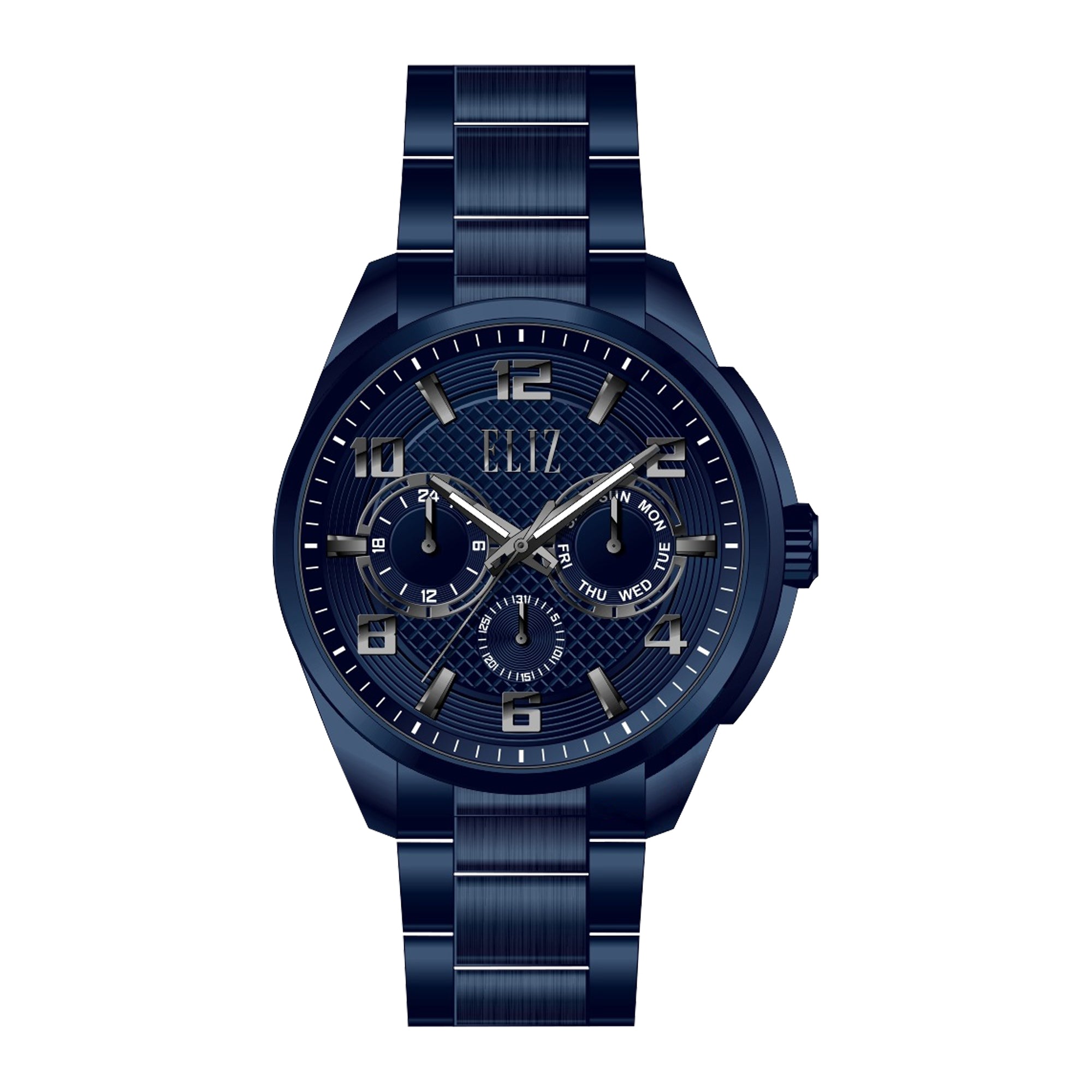 ELIZ ES8850G2BBB SS Case & Band Multifunction Men's Watch