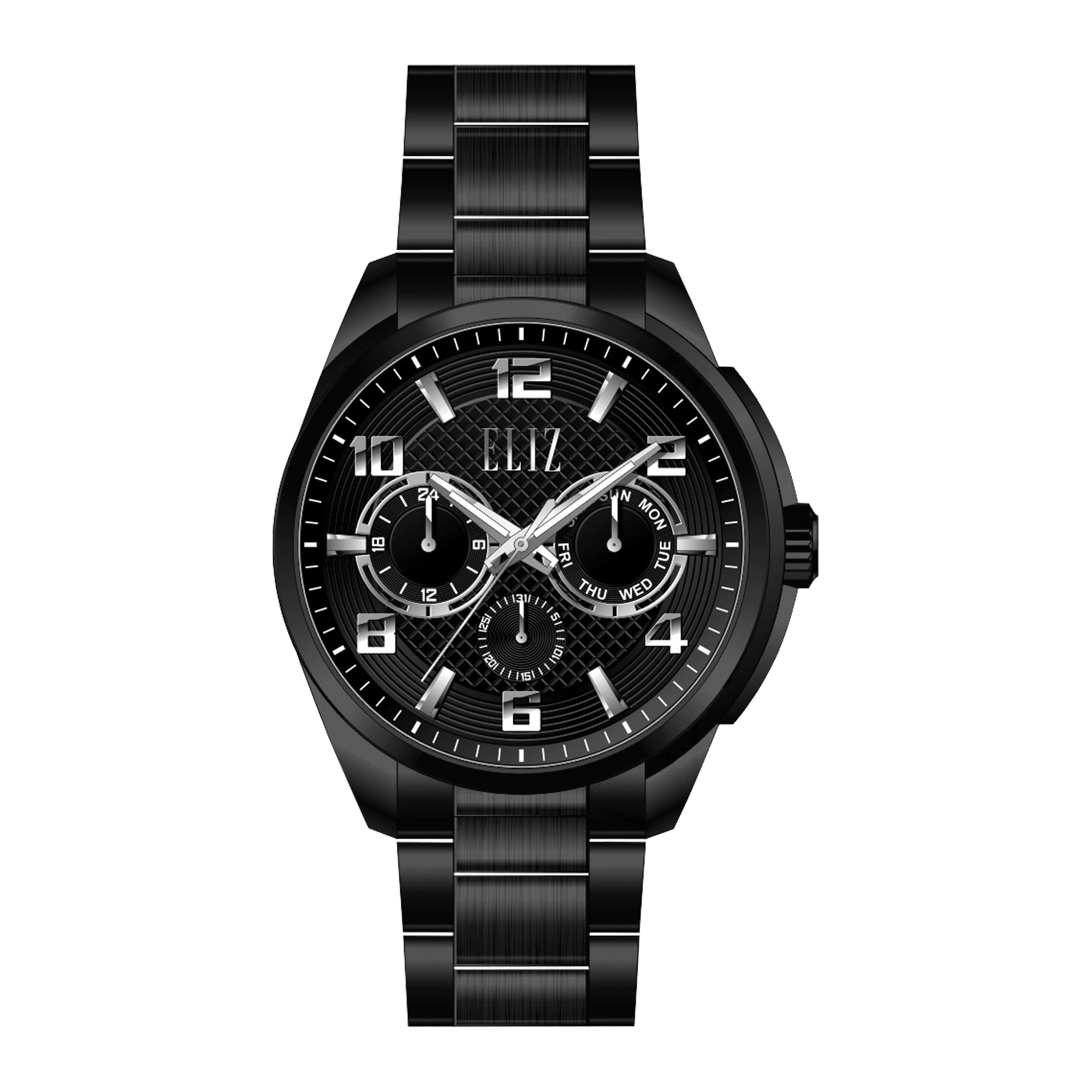 ELIZ ES8850G2NNN SS Case & Band Multifunction Men's Watch