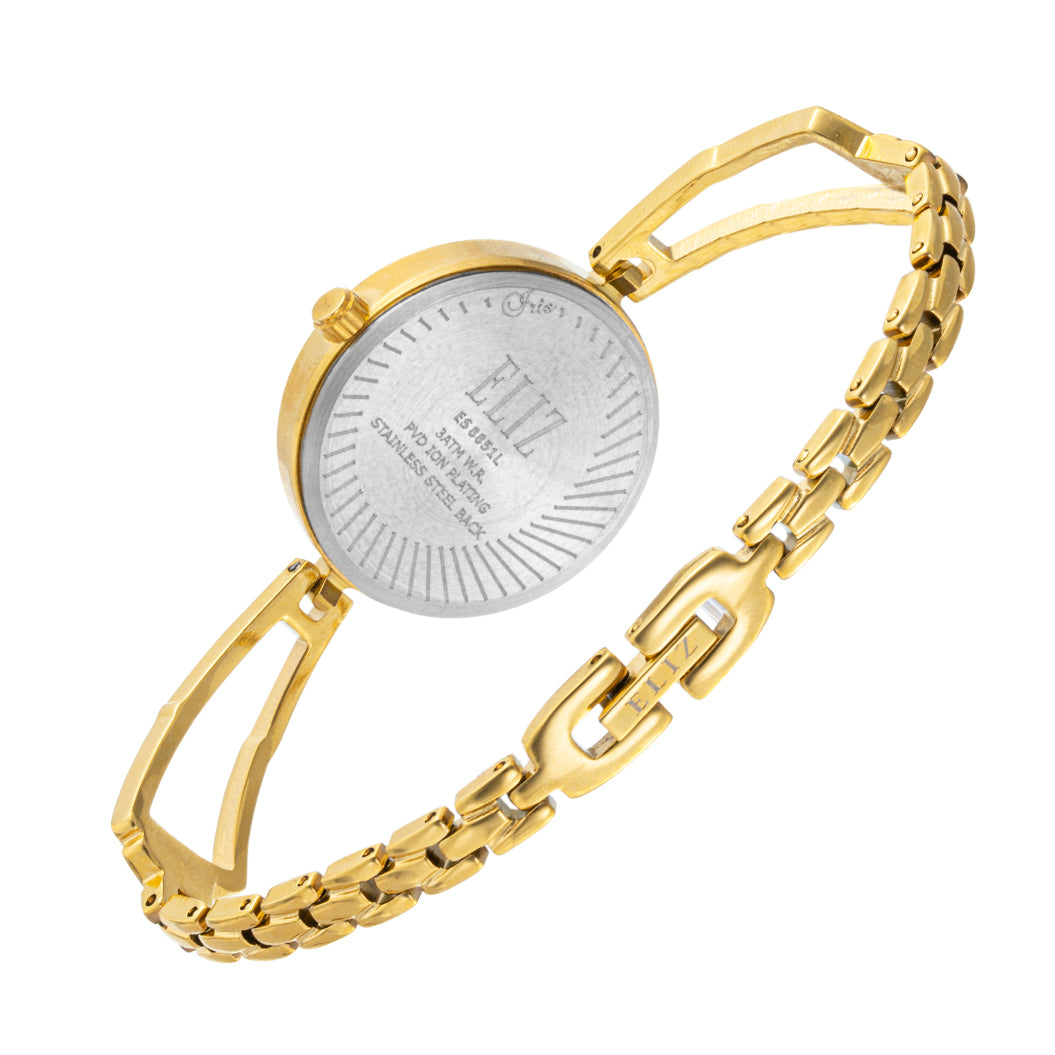 ELIZ ES8851L2GCG Metal Case  Bracelet Women's Watch - Back