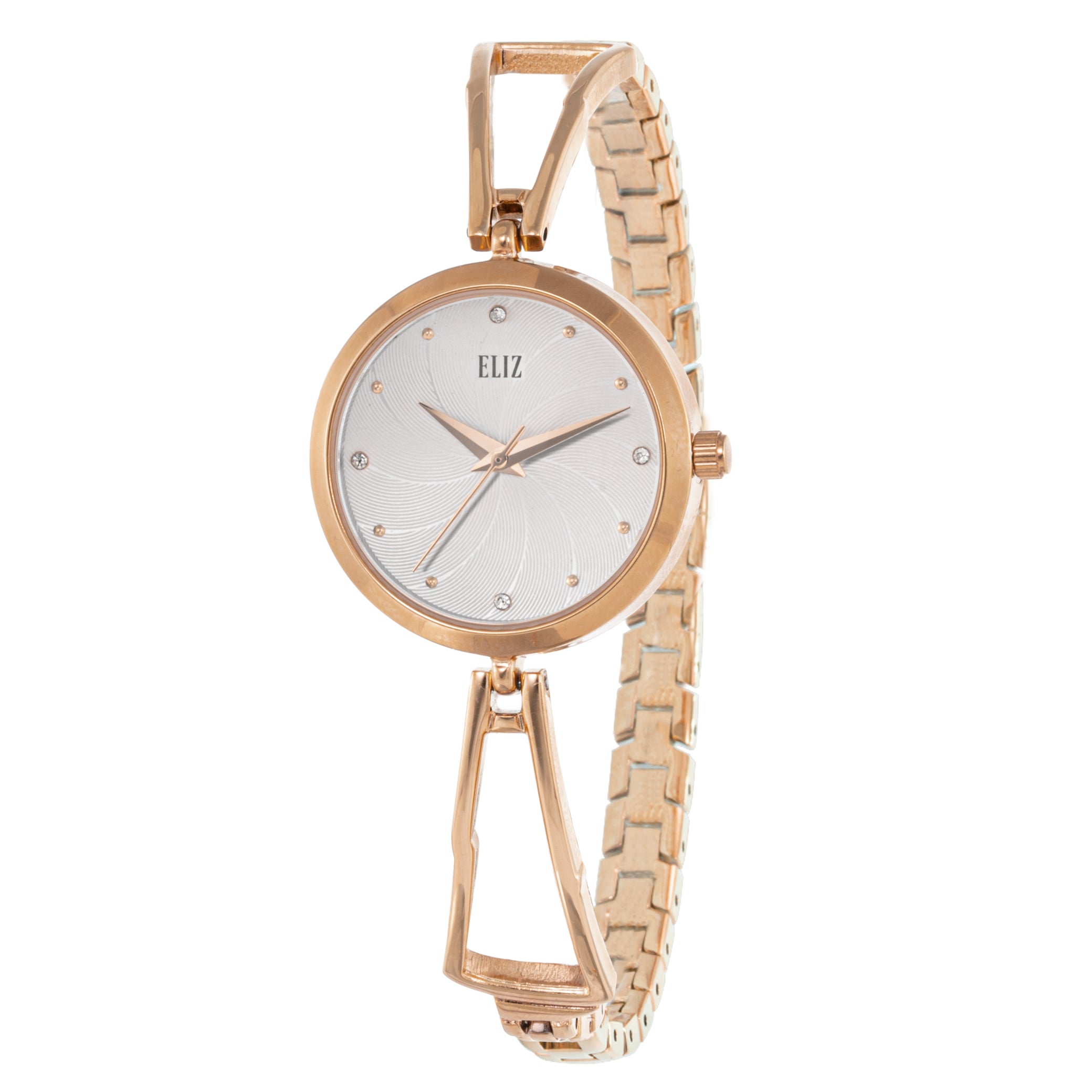 ELIZ ES8851L2RSR Metal Case Bracelet Women's Watch - Front