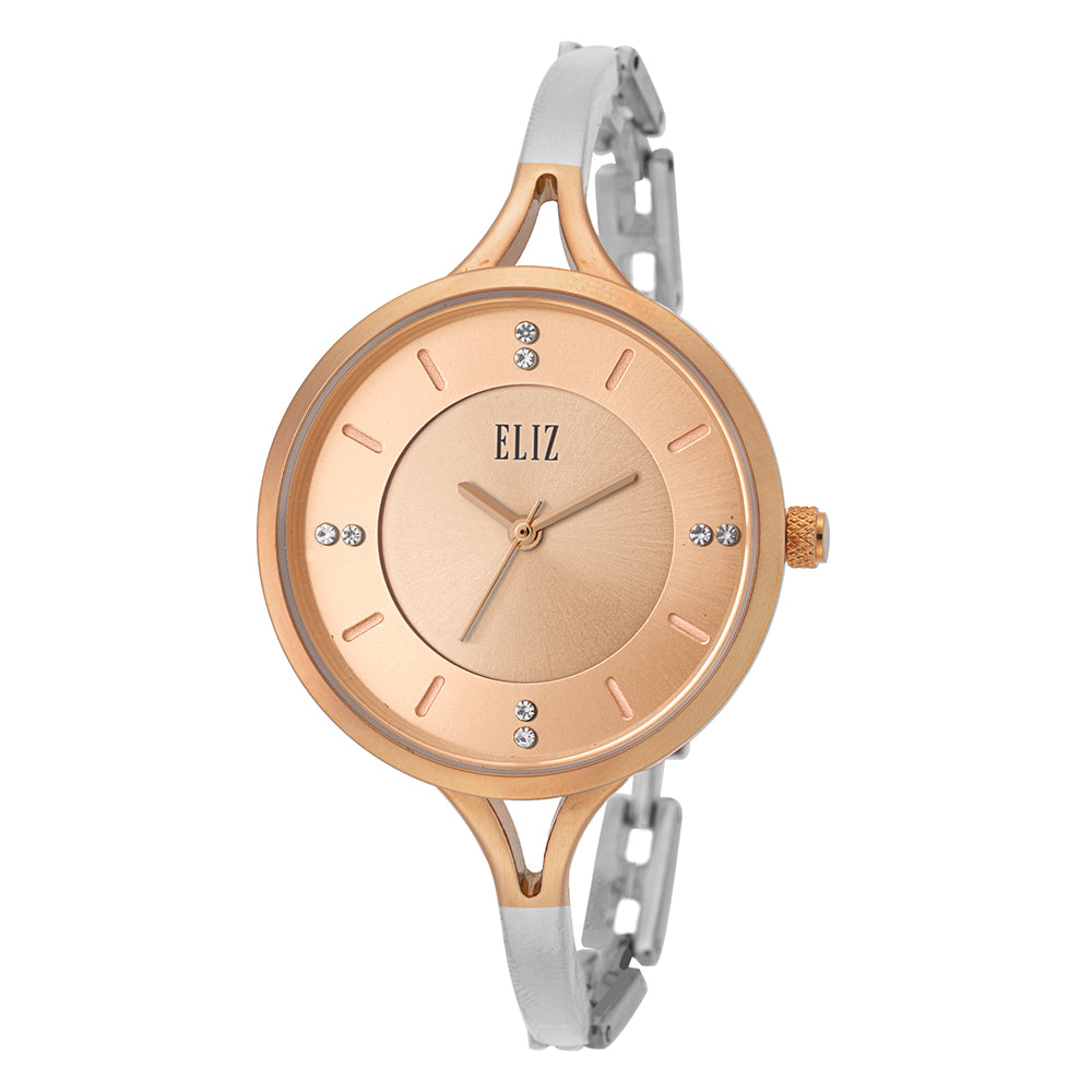 ELIZ ES8852L2UPU Metal Case and Bracelet 3-Hands Women's Watch