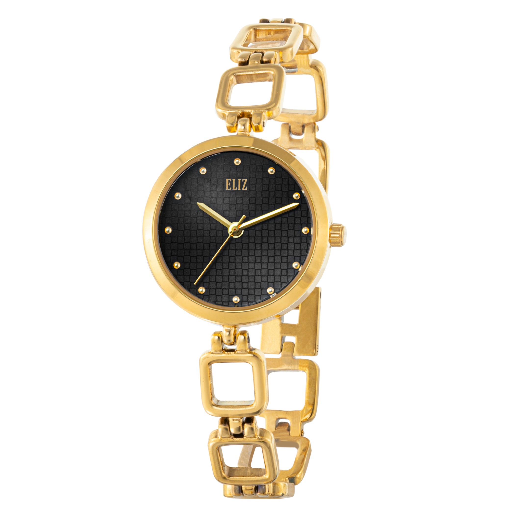 ELIZ ES8853L2GNG Metal Case Bracelet Women's Watch - Front