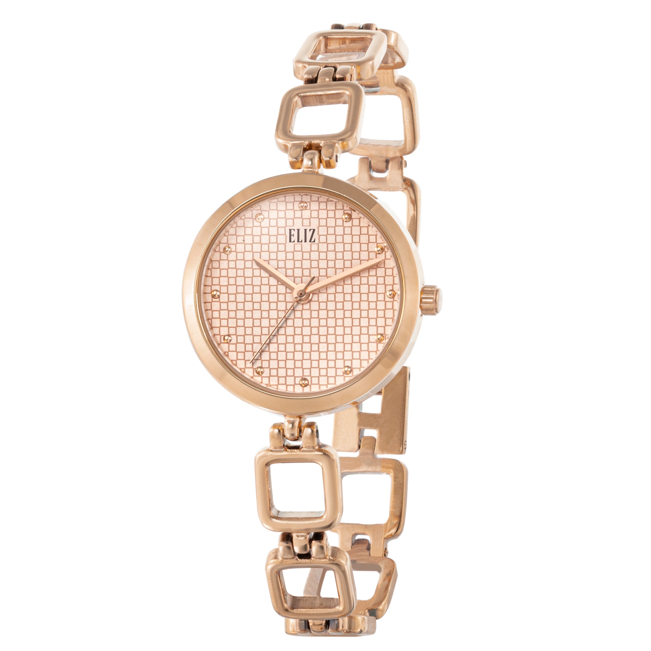 ELIZ ES8853L2RPR Metal Case Bracelet Women's Watch - Front