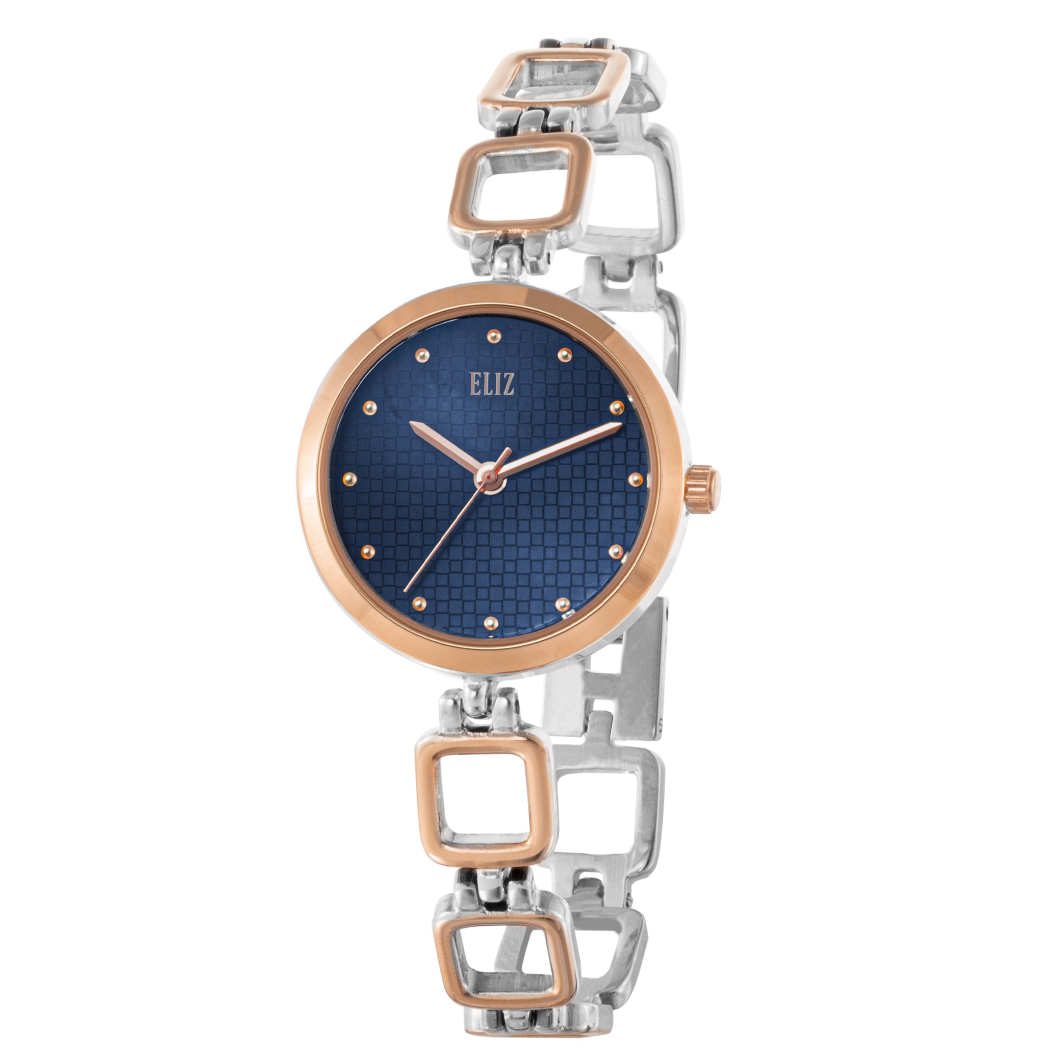 ELIZ ES8853L2UBU Metal Case Bracelet Women's Watch - Front