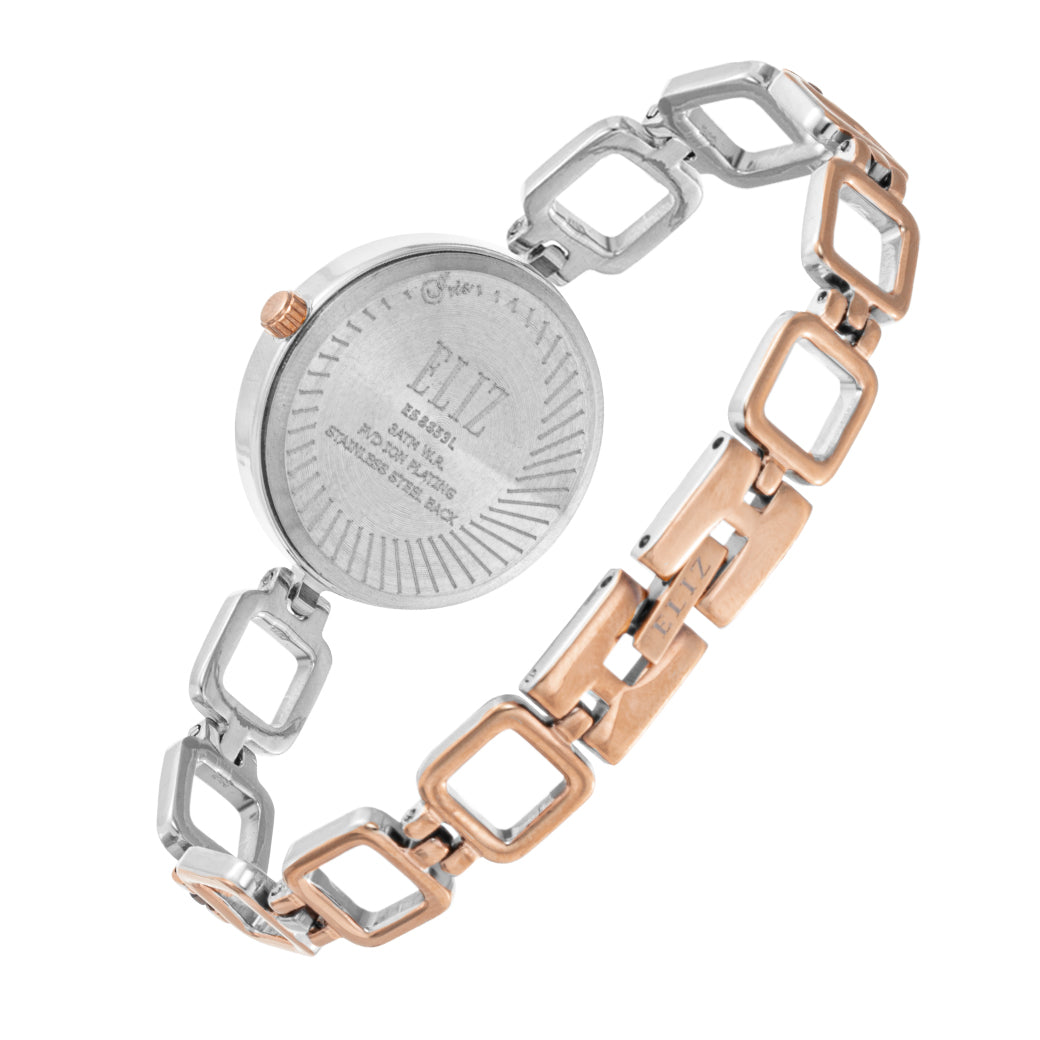 ELIZ ES8853L2UBU Metal Case Bracelet Women's Watch - Back