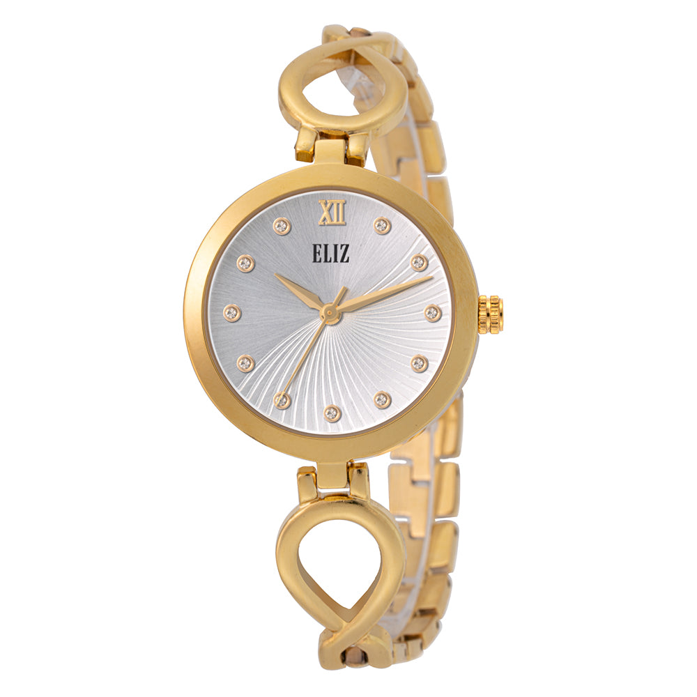 ELIZ ES8856L2GSG Metal Case and Bracelet 3-Hands Women's Watch