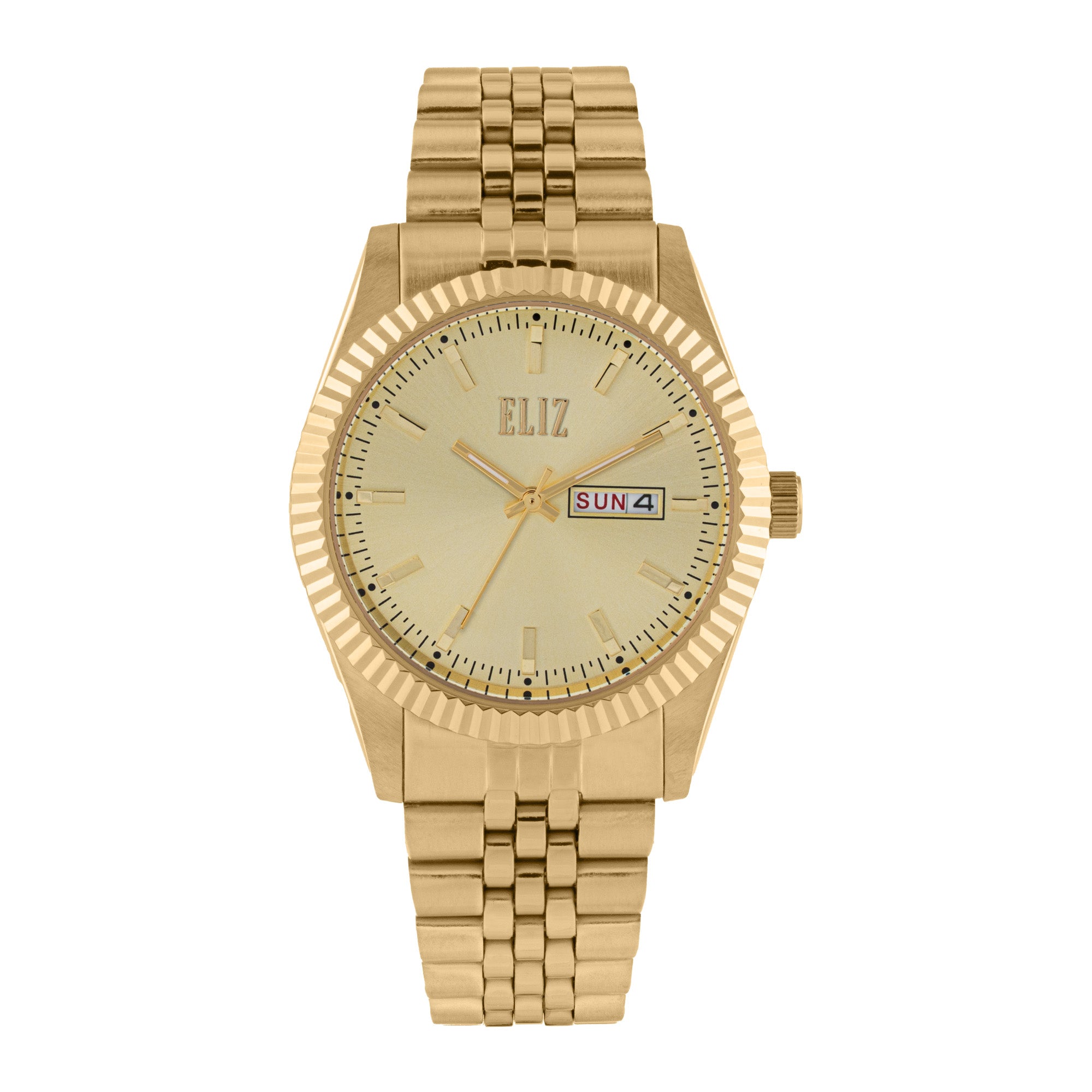 ELIZ ES8863G2GCG SS Case & Band Day-Date Men's Watch