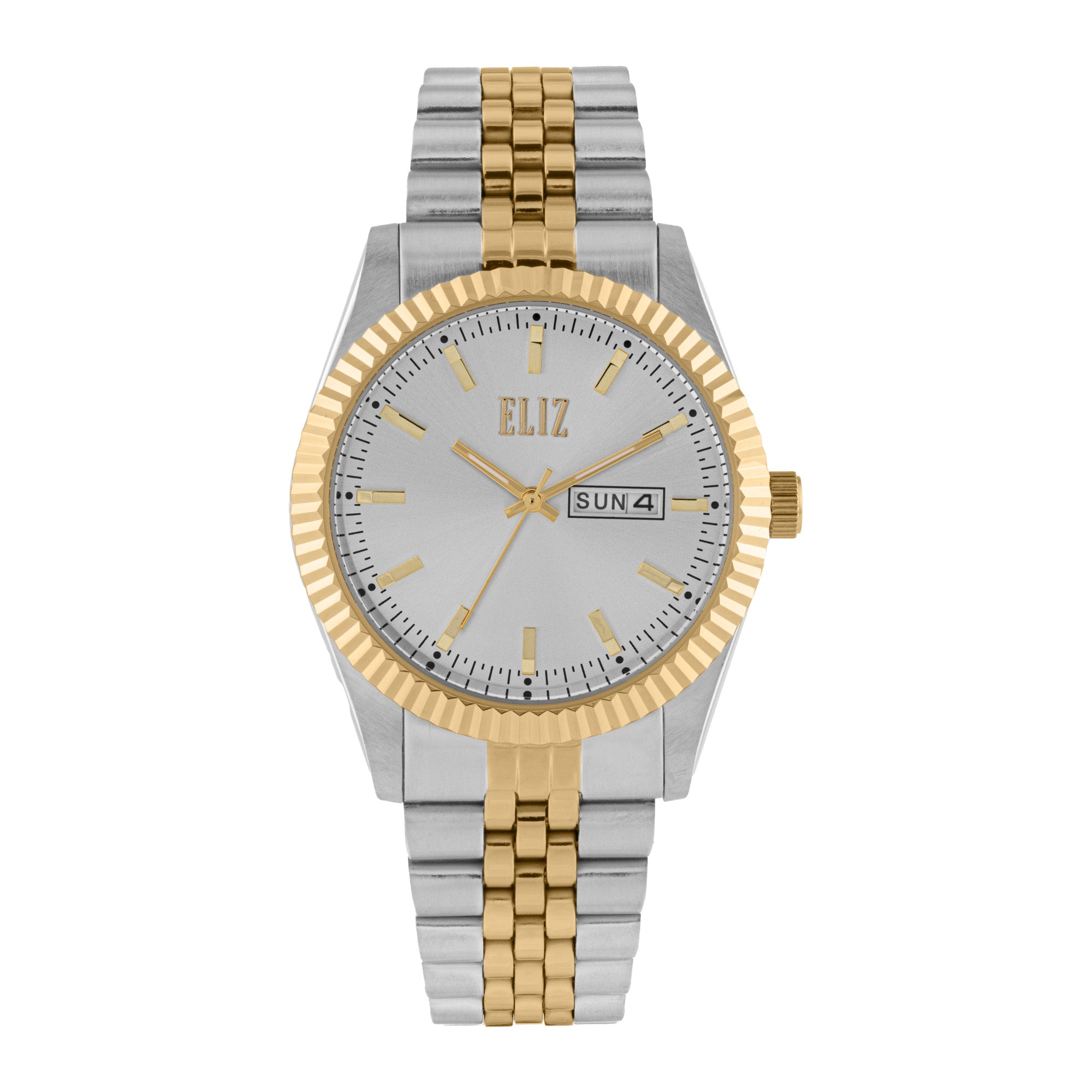 ELIZ ES8863G2TST SS Case & Band Day-Date Men's Watch