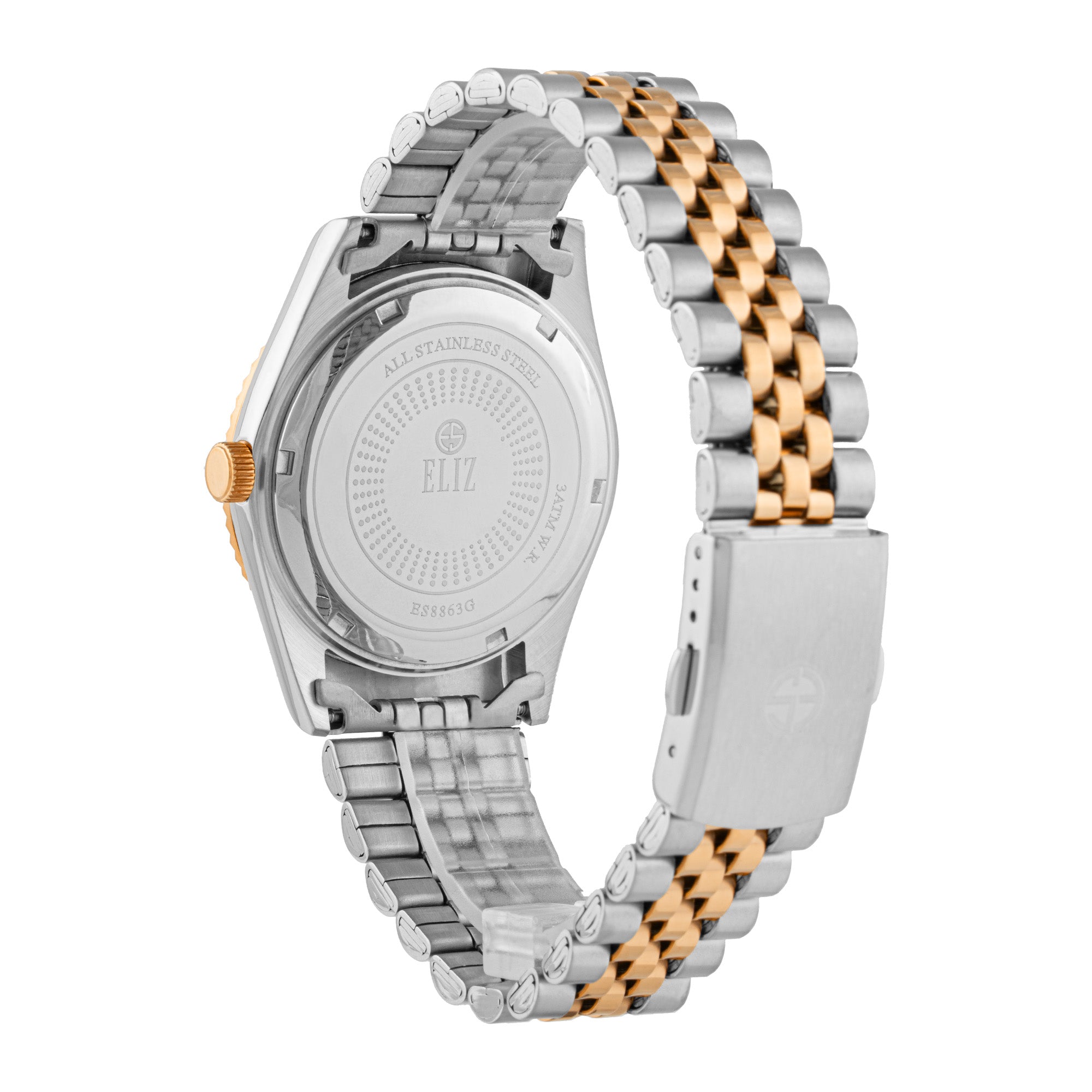 ELIZ ES8863G2UGU SS Case & Band Day-Date Men's Watch