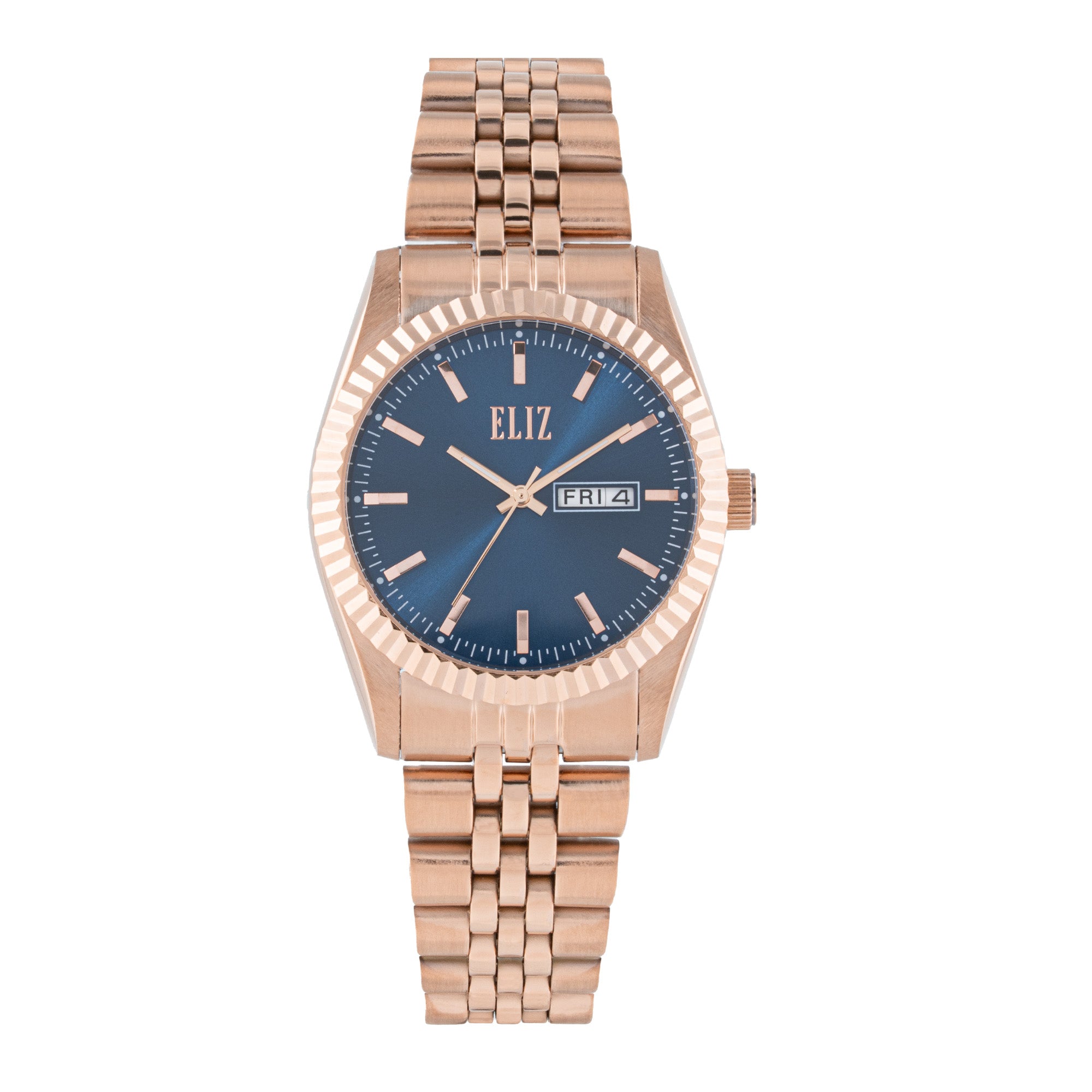 ELIZ ES8863L2RBR SS Case & Band Day-Date Women's Watch