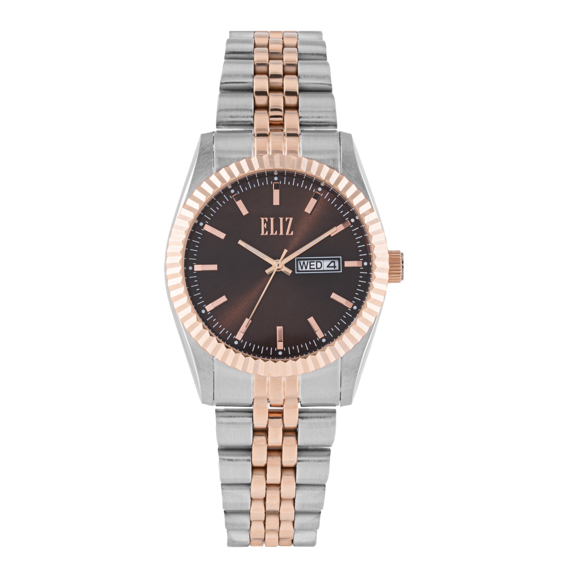 ELIZ ES8863L2UOU SS Case & Band Day-Date Women's Watch