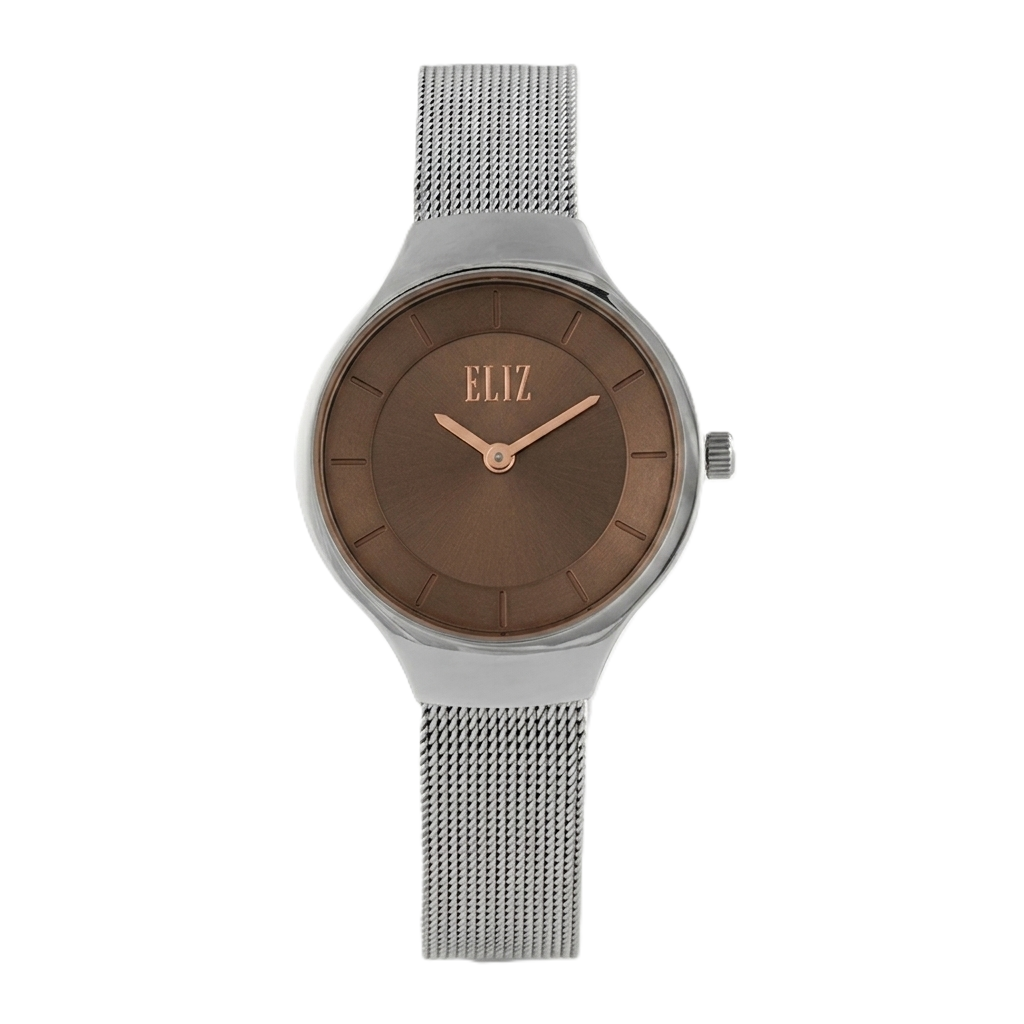 ELIZ ES8864L2SOS SS Case & Mesh Strap 2-Hands Women's Watch