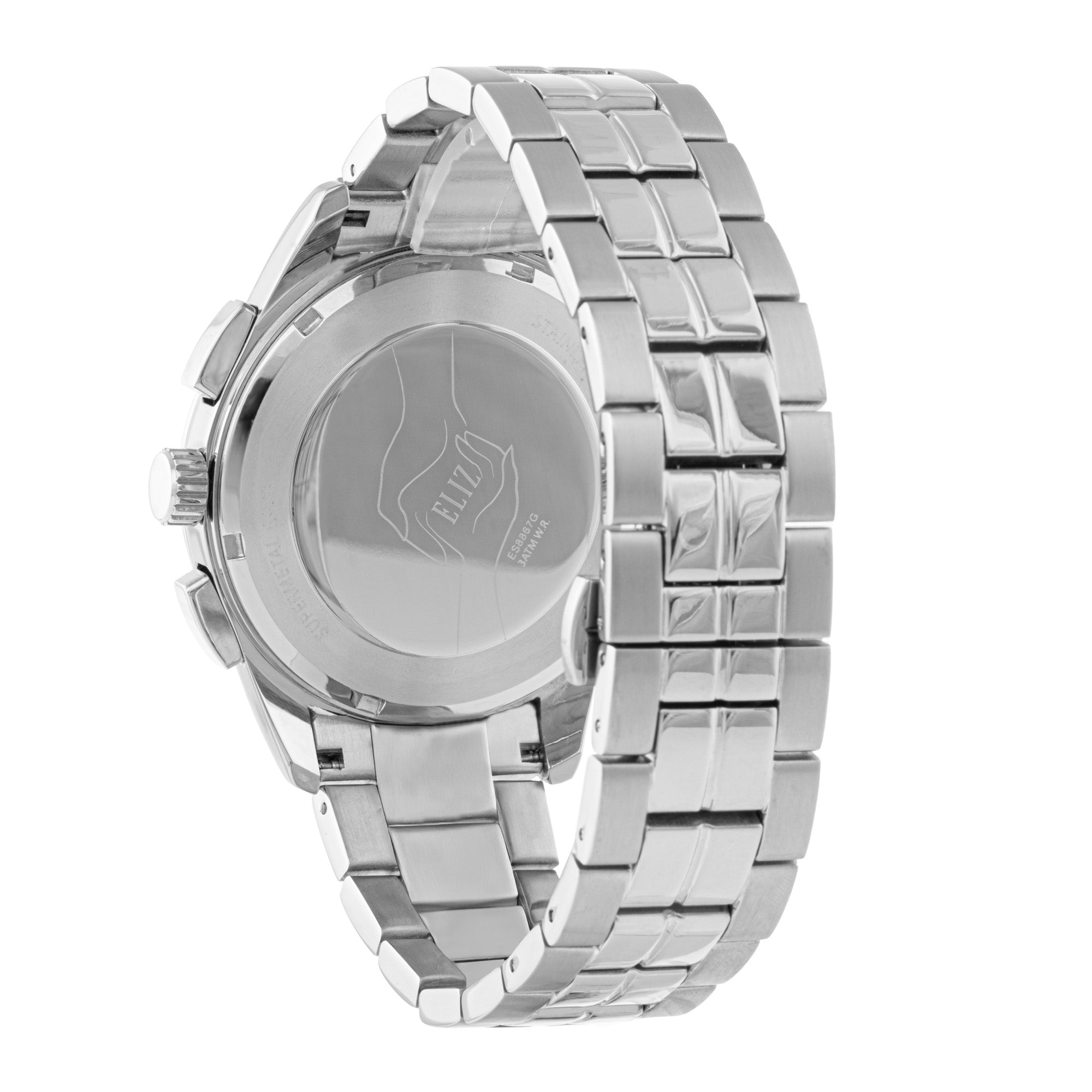 ELIZ ES8867G2SNS SS Caseback & Band Multifunction Men's Watch