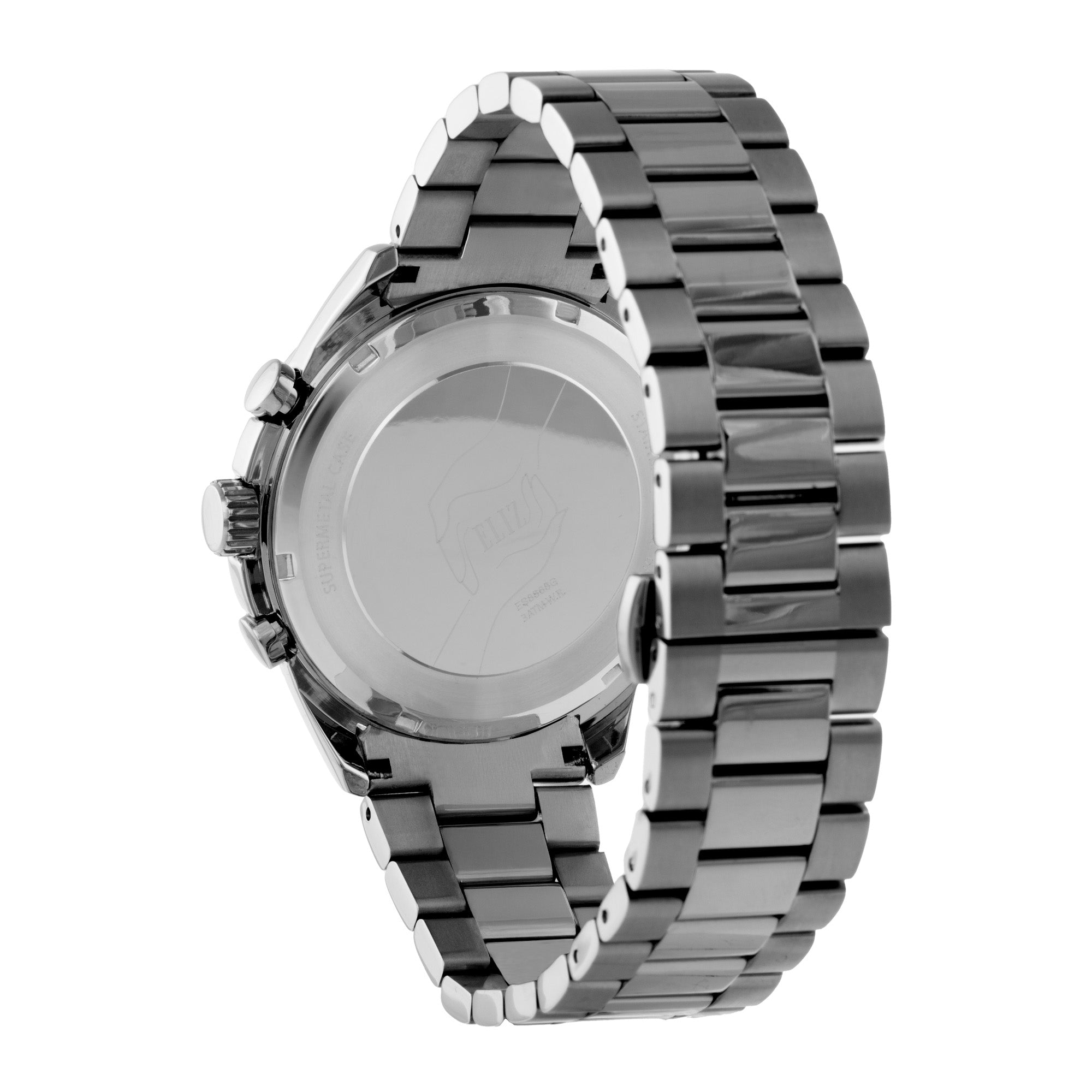 ELIZ ES8868G2AGA SS Caseback & Band Multifunction Men's Watch