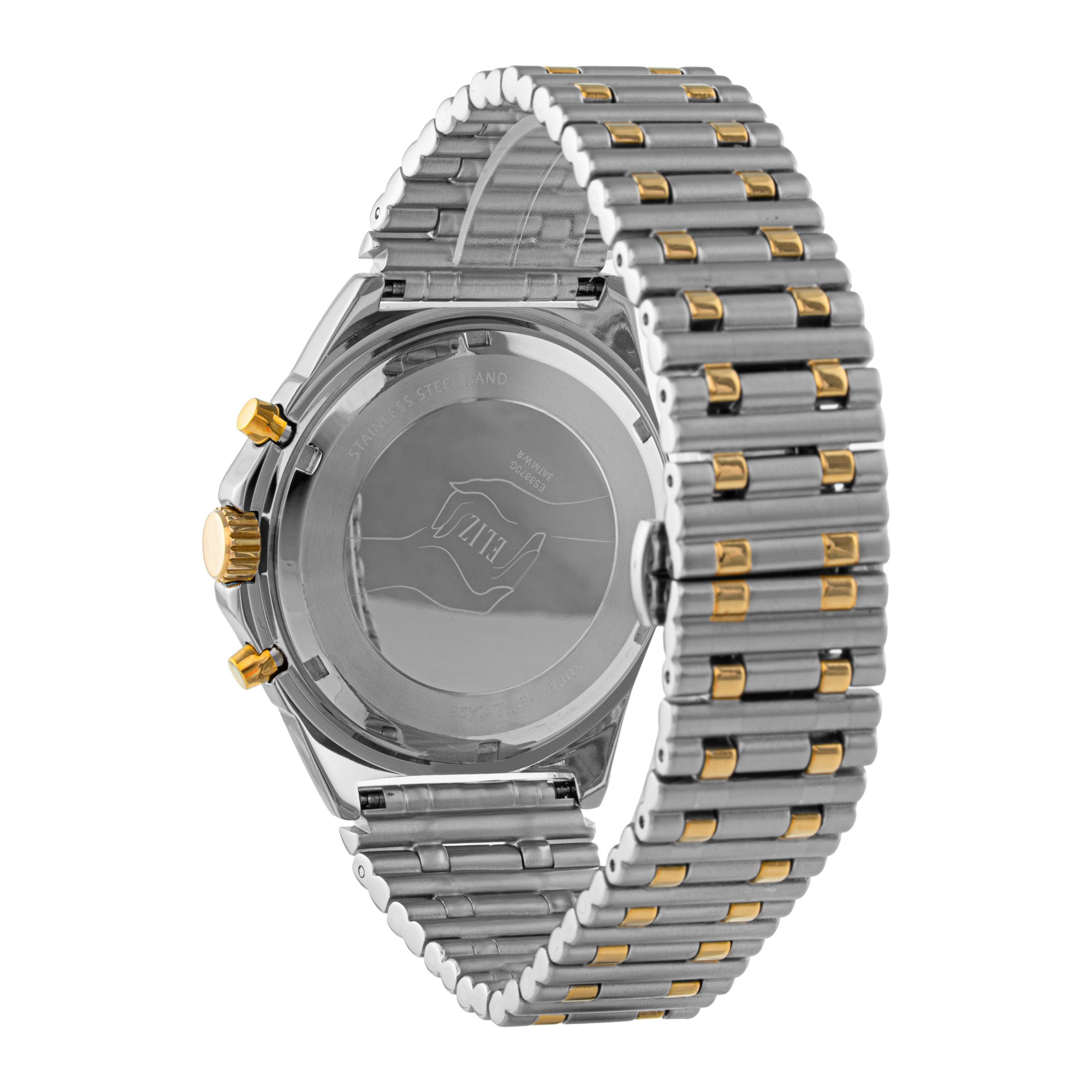 ELIZ ES8870G2TST SS Caseback & Band Chronograph Men's Watch