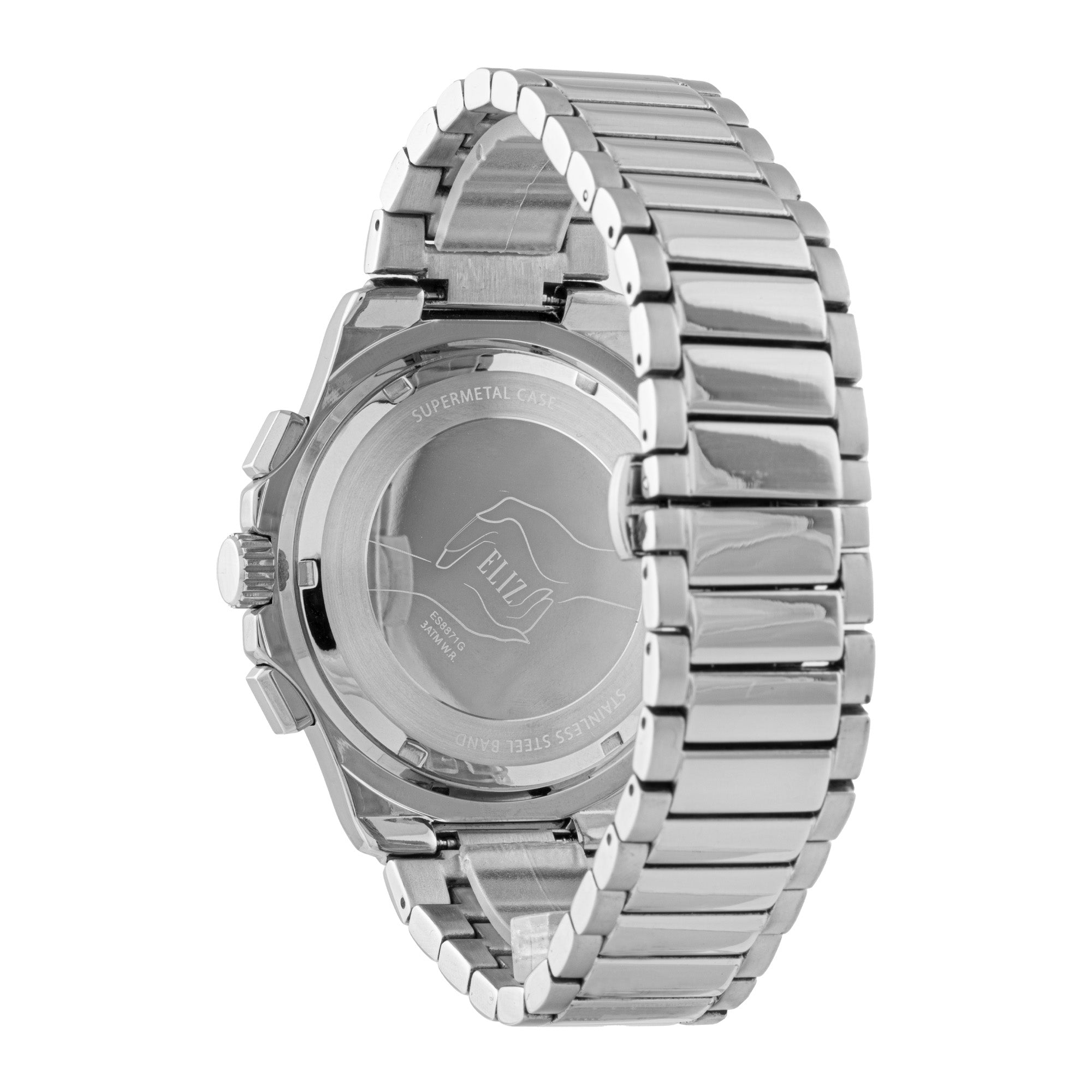 ELIZ ES8871G2SBS SS Caseback & Band Multifunction Men's Watch
