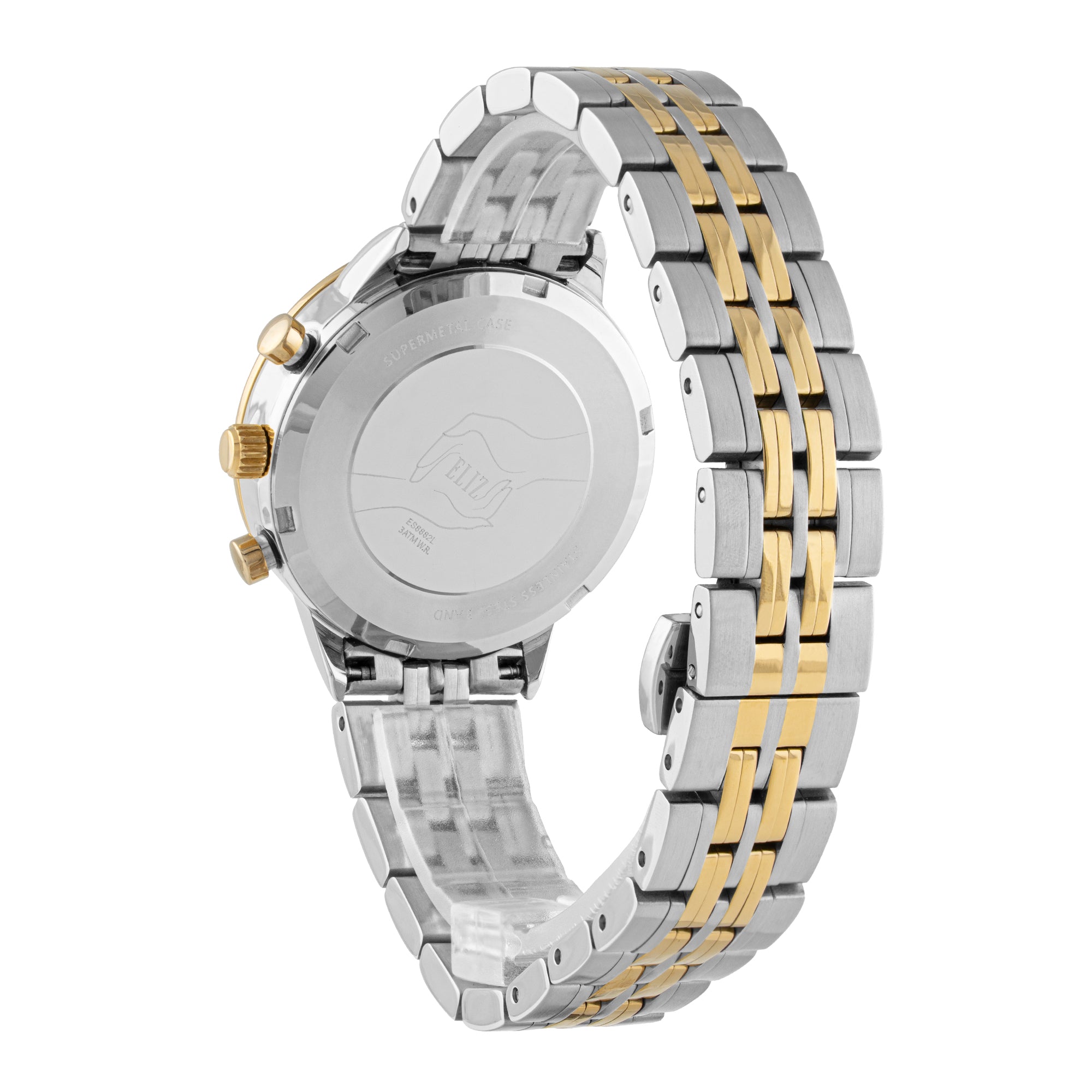 ELIZ  ES8882L2TST SS Caseback & Band Chronograph Women's Watch