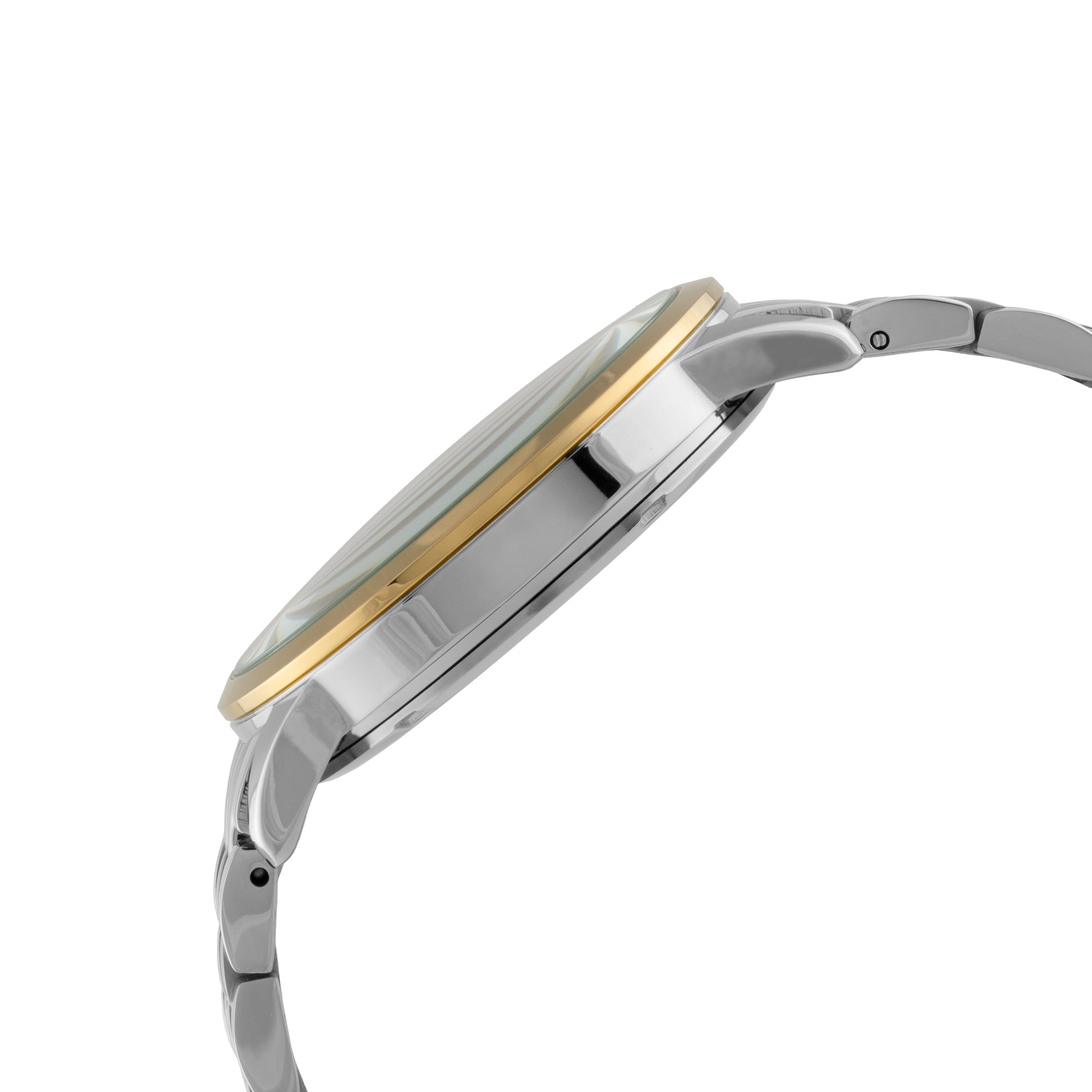 ELIZ  ES8883G2TST SS Caseback & Band Calendar Men's Watch