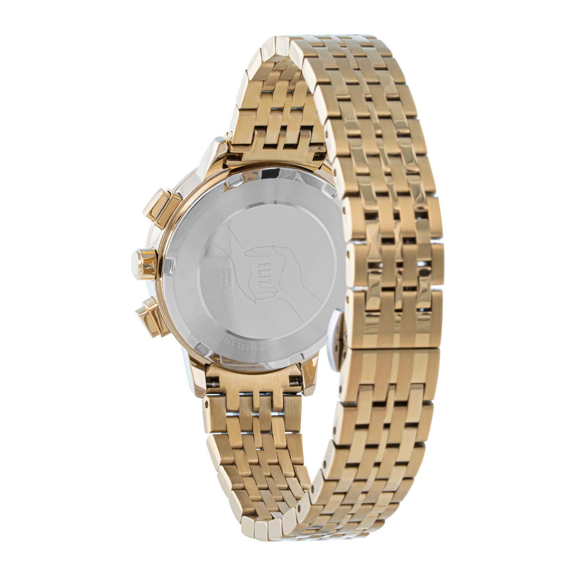 ELIZ ES8884L2GCG SS Caseback & Band Multifunction Women's Watch