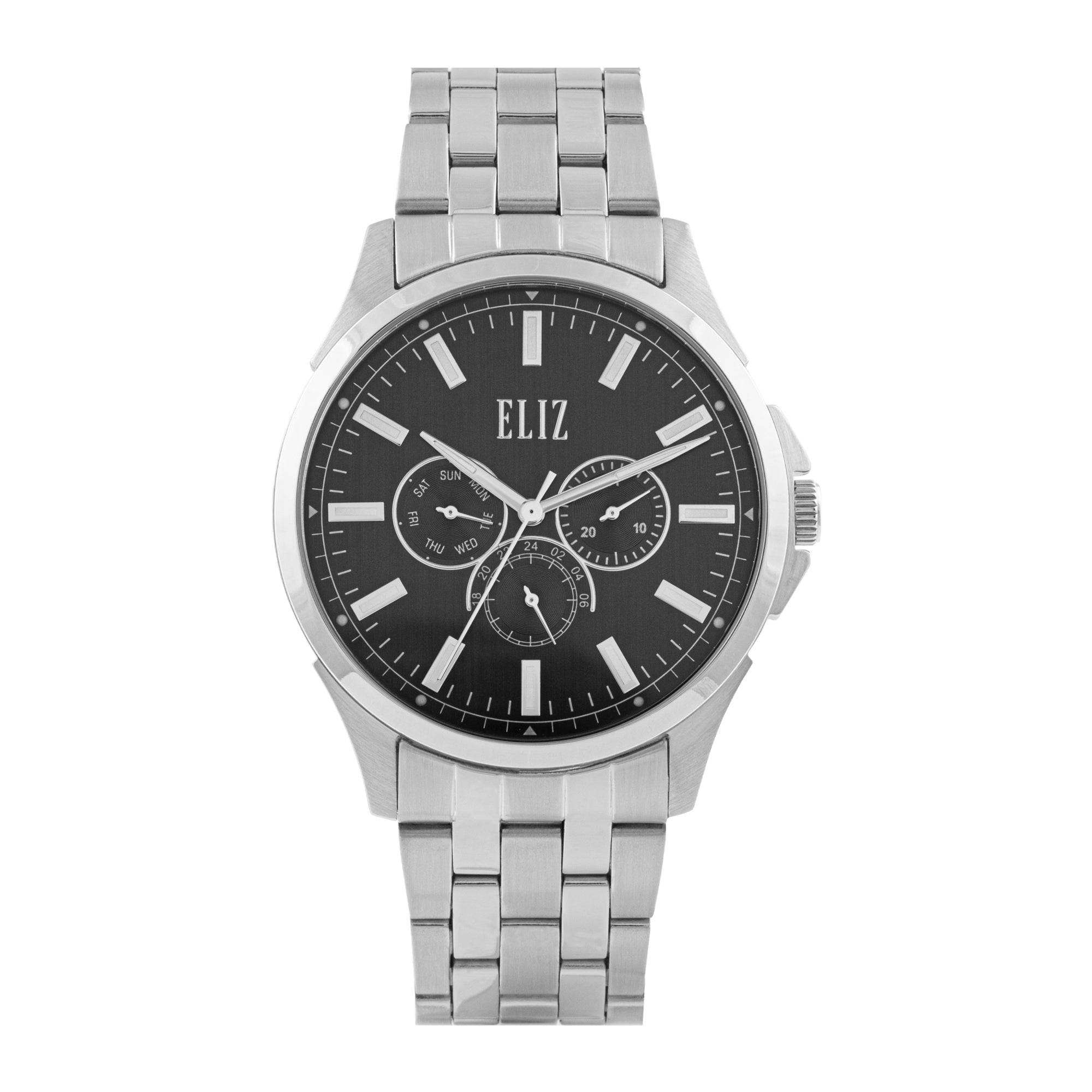 ELIZ ES8888G2SNS SS Case & Band Multifunction Men's Watch