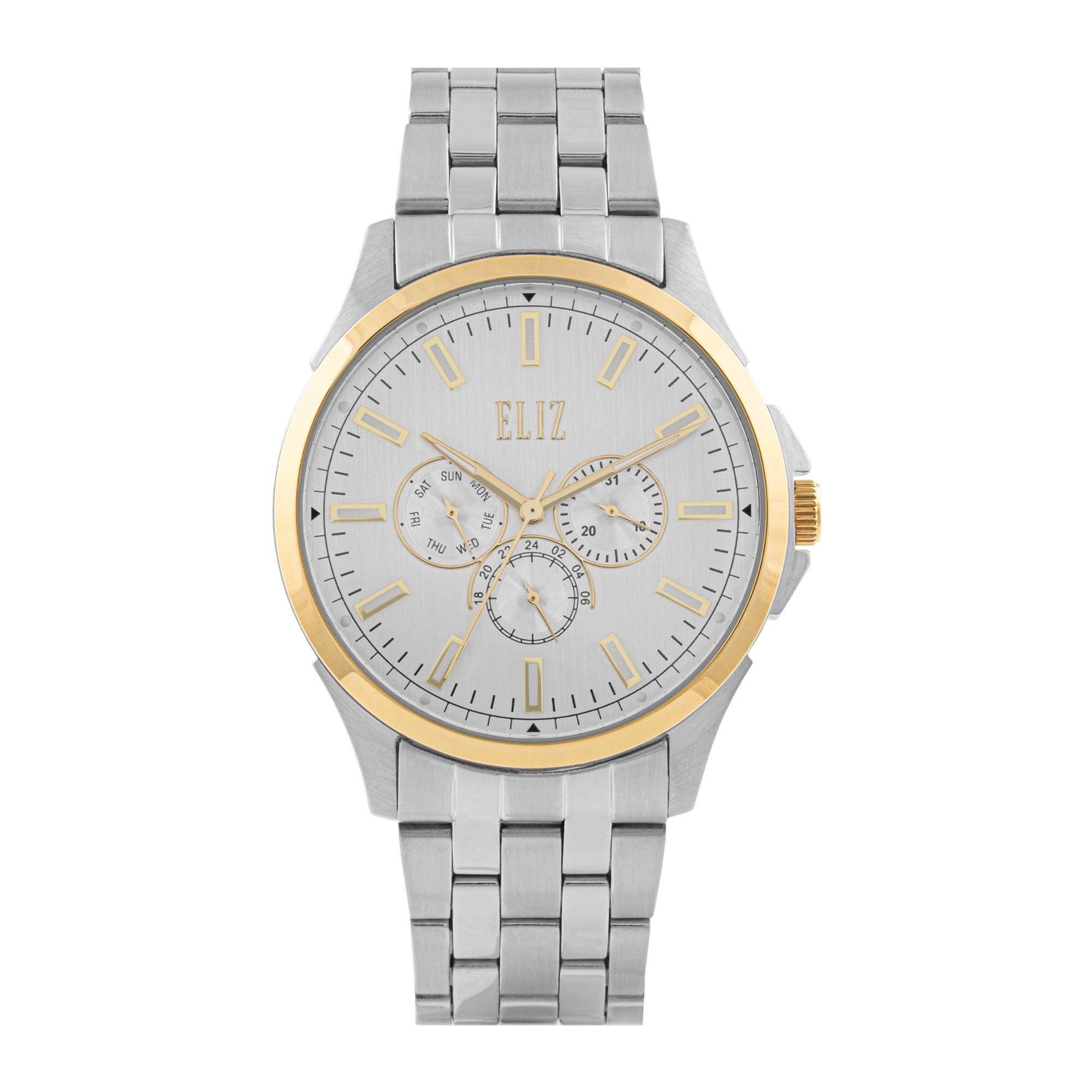 ELIZ ES8888G2TSS SS Case & Band Multifunction Men's Watch