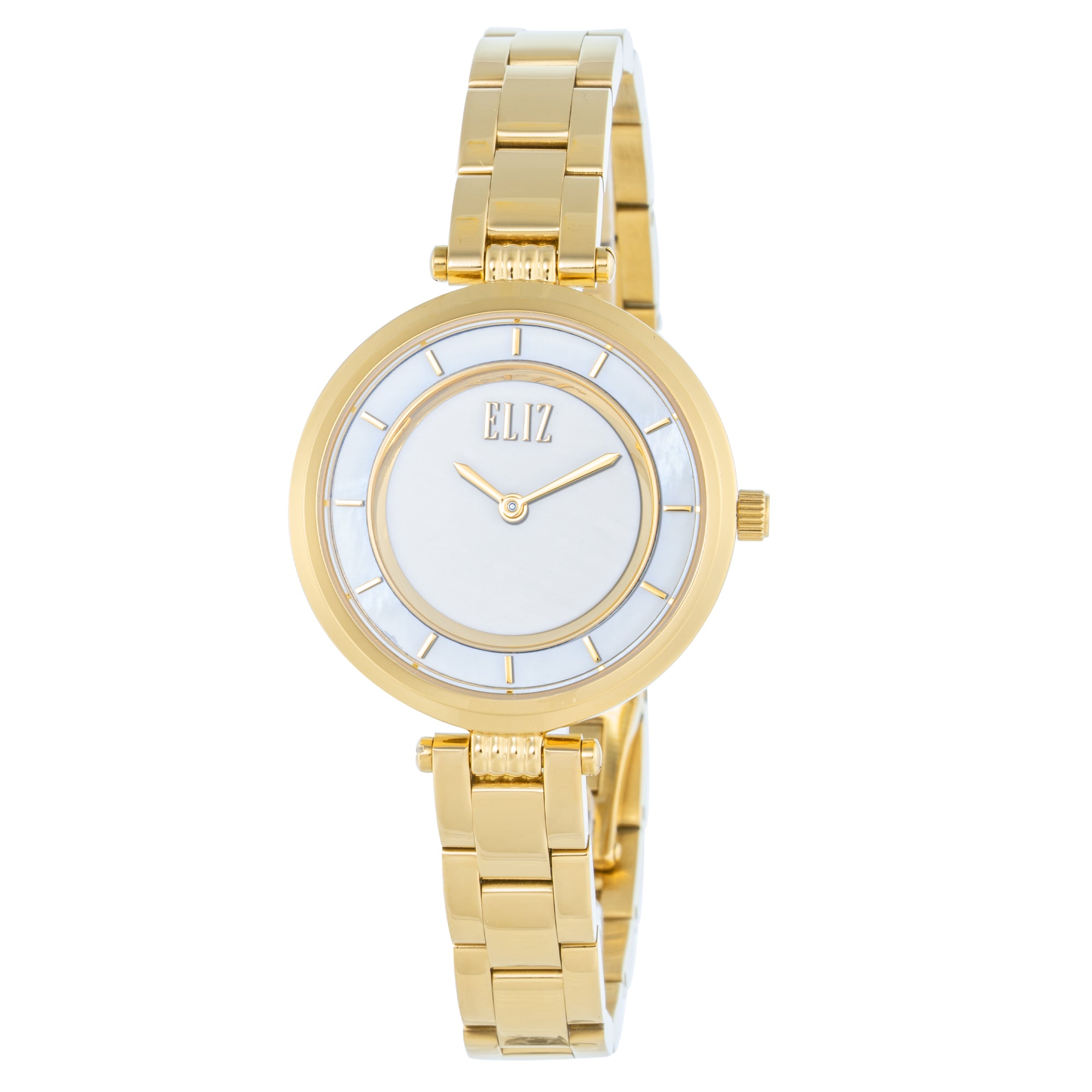 ELIZ ES8890L2GHG SS Case & Band 2-Hands Women's Watch