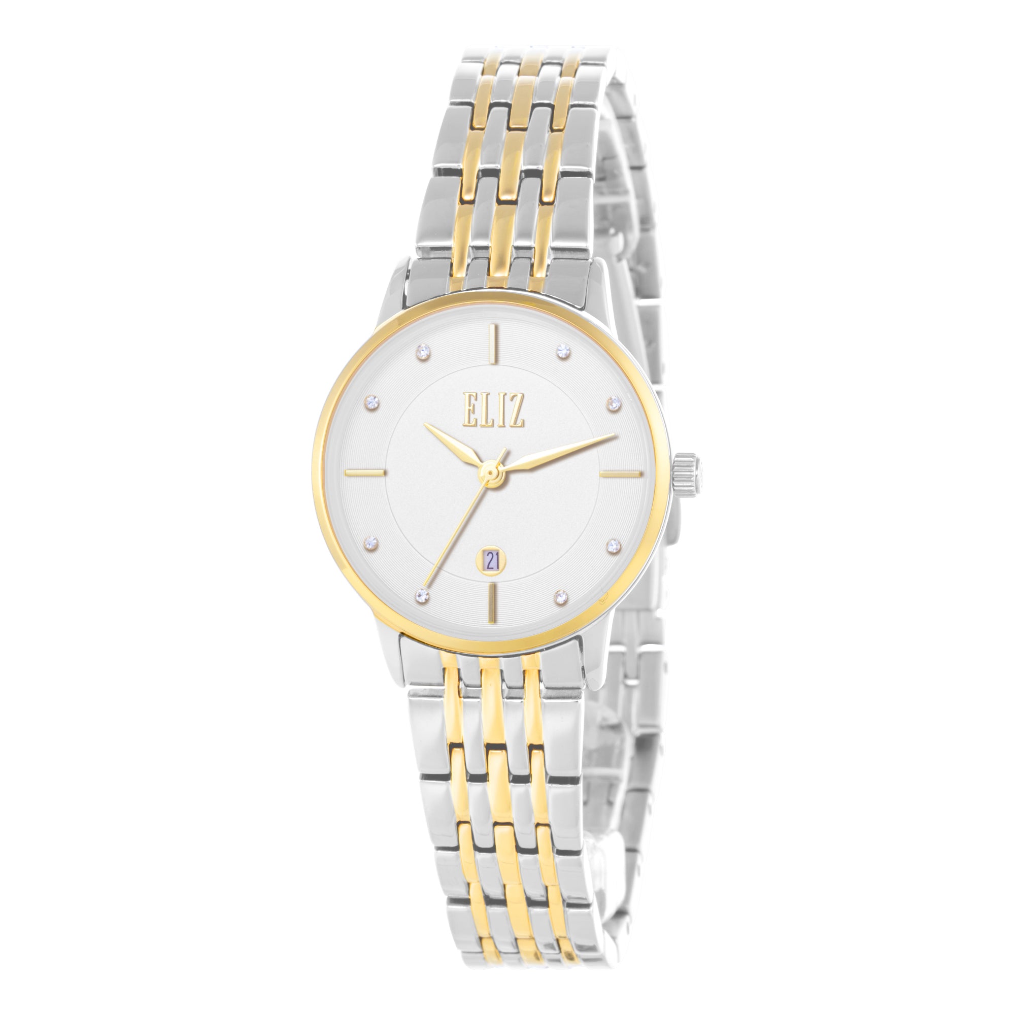 ELIZ ES8891L2TST SS Case & Band 3-Hands Women's Watch