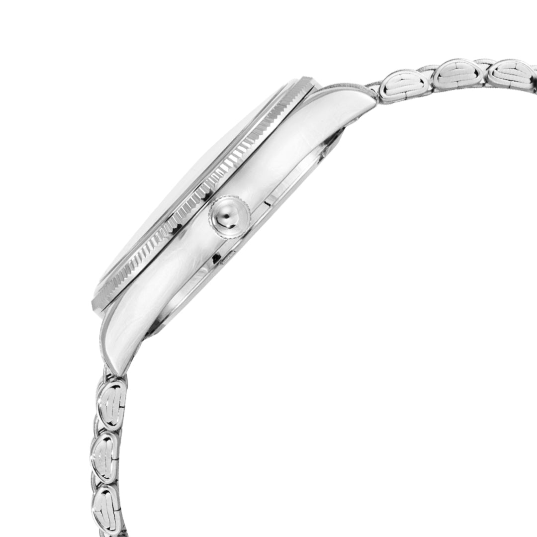 ELIZ ES8893G2SES SS Case & Band Calendar Men's Watch