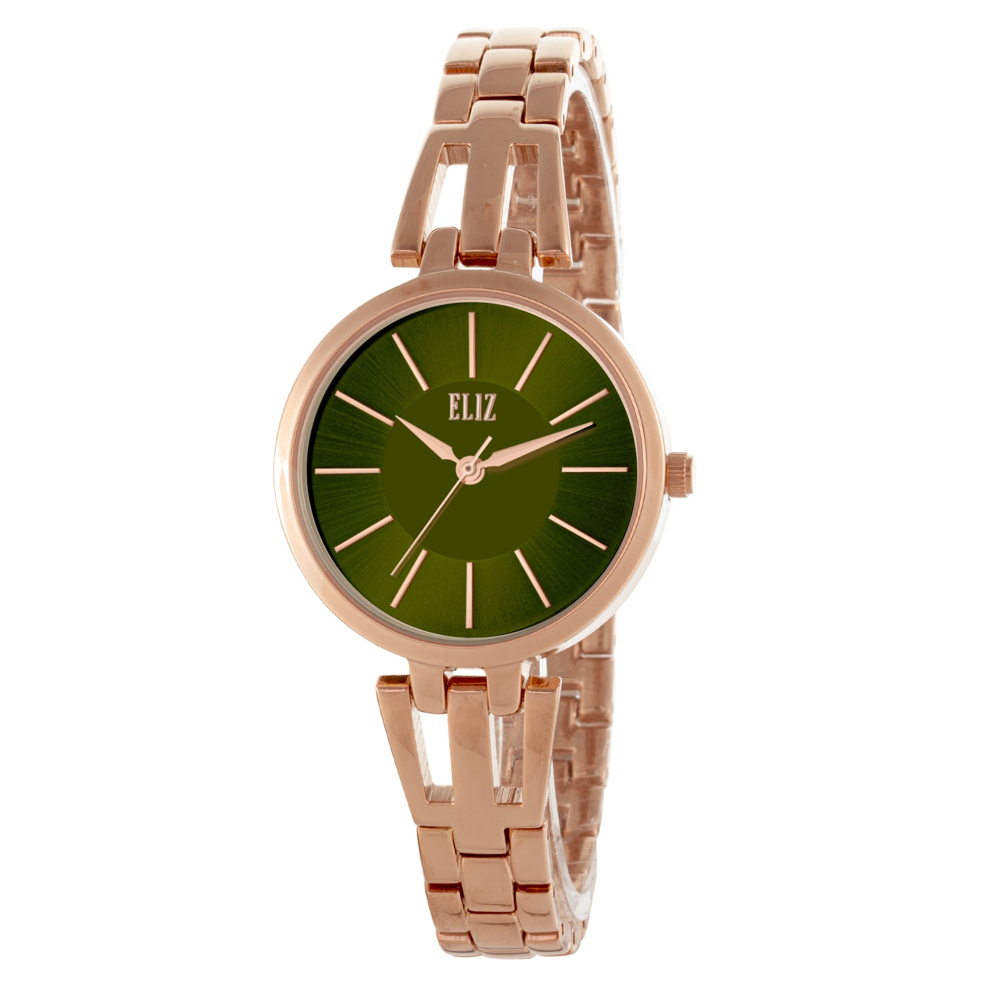 ELIZ ES8896L2RER Metal Case and Bracelet Three-hands Women's Watch