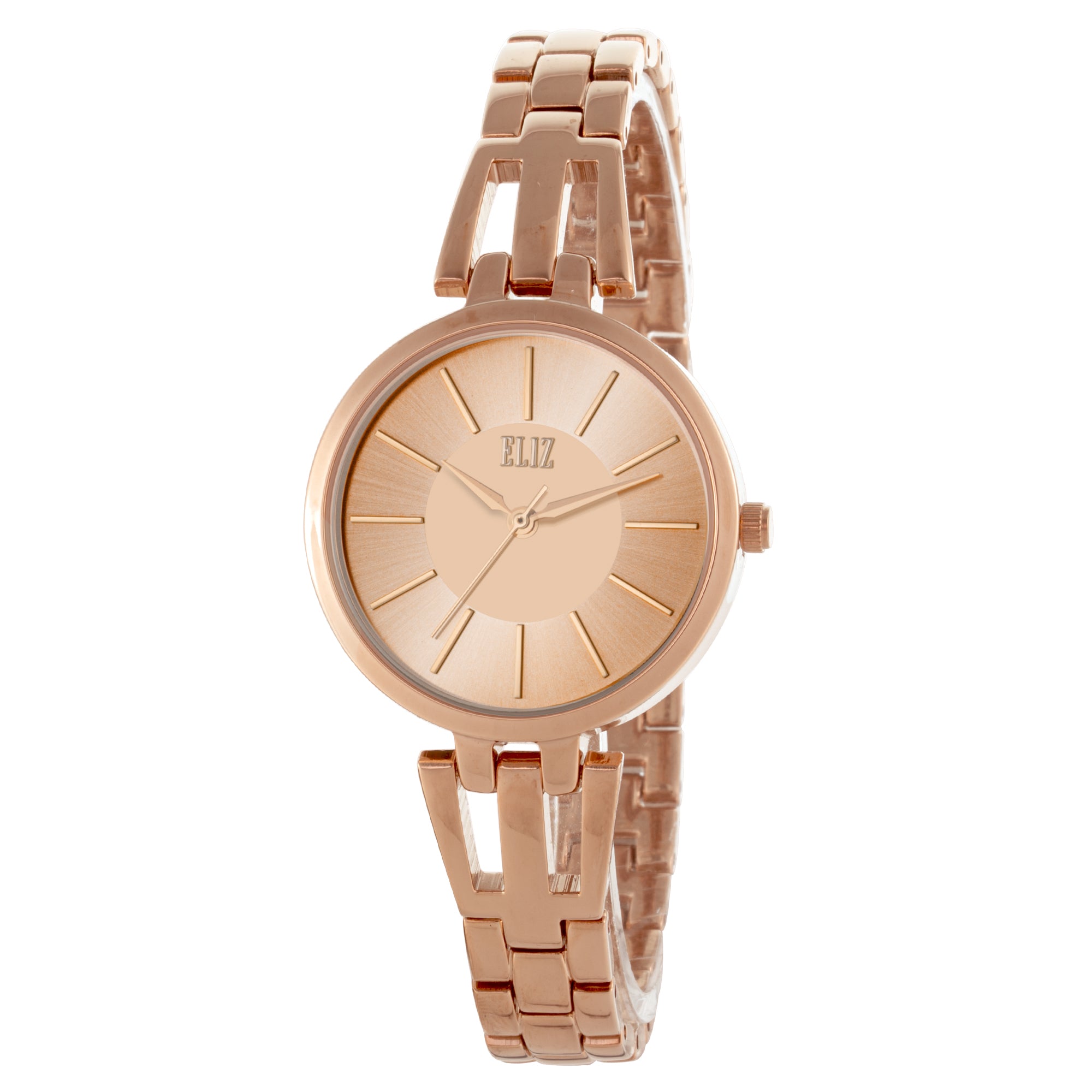 ELIZ ES8896L2RPR Metal Case and Bracelet Three-hands Women's Watch