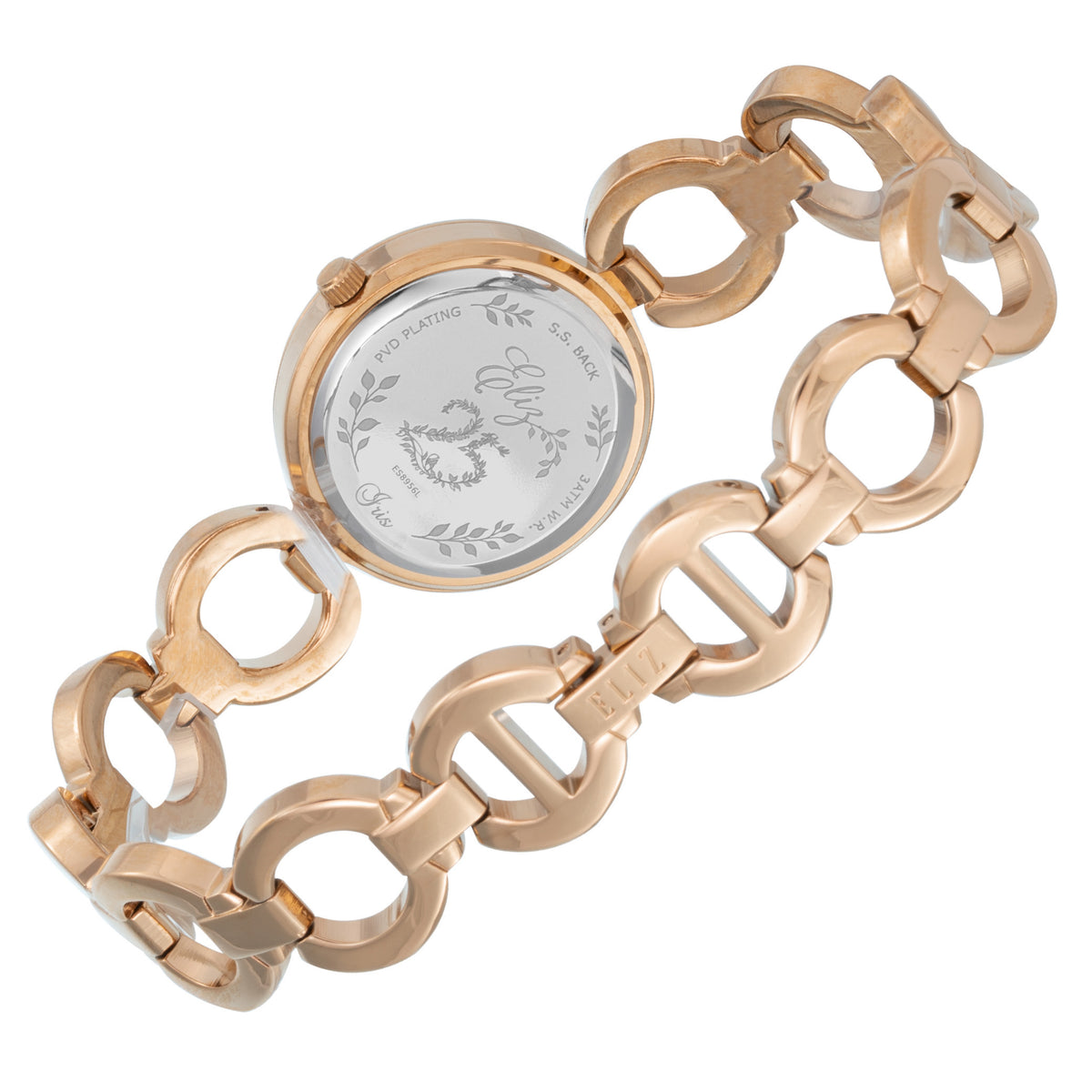 ELIZ ES8960L2RSR Metal Case and Bracelet 3-Hands Women's Watch