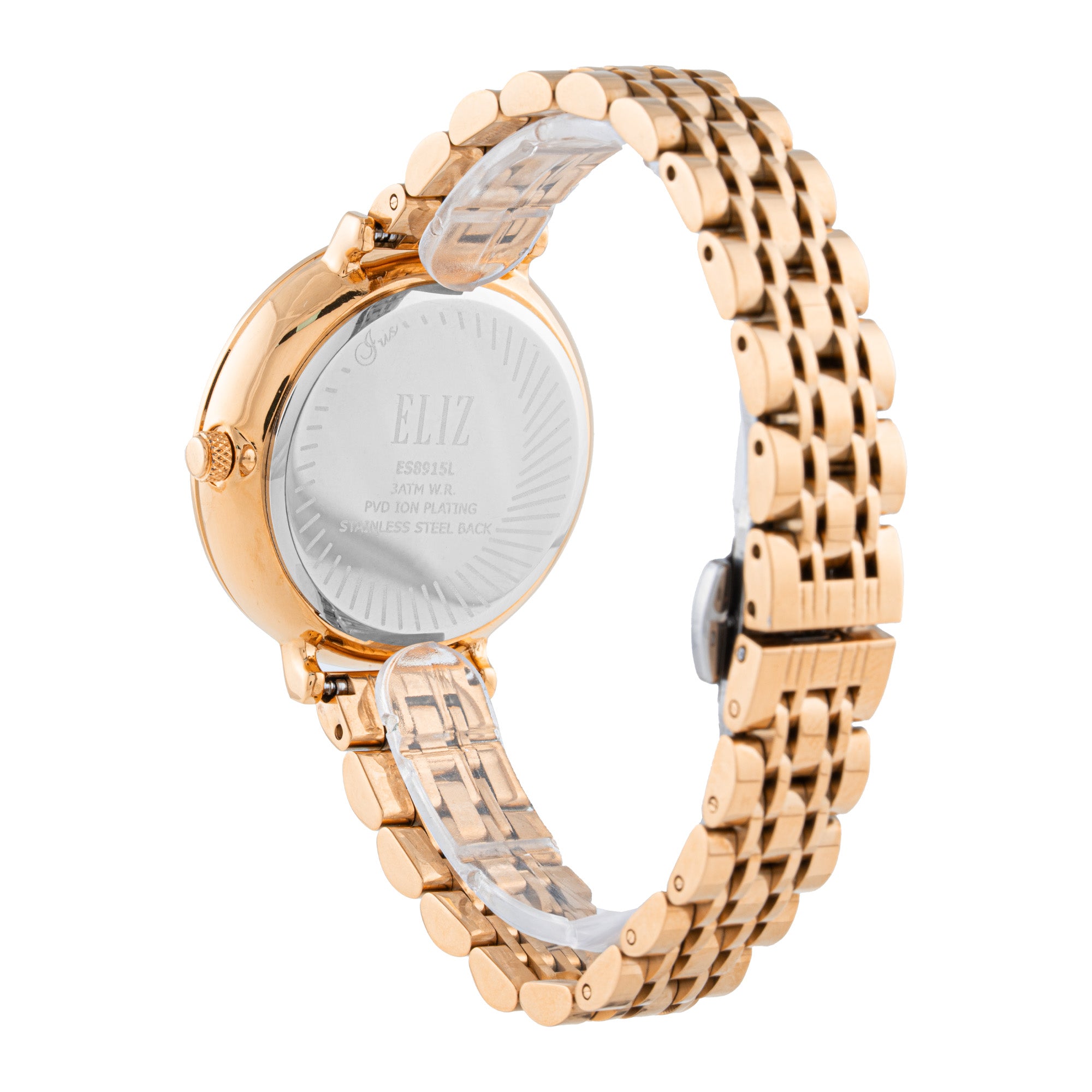 ELIZ ES8915L2RPR SS Caseback & Band Multifunction Women's Watch