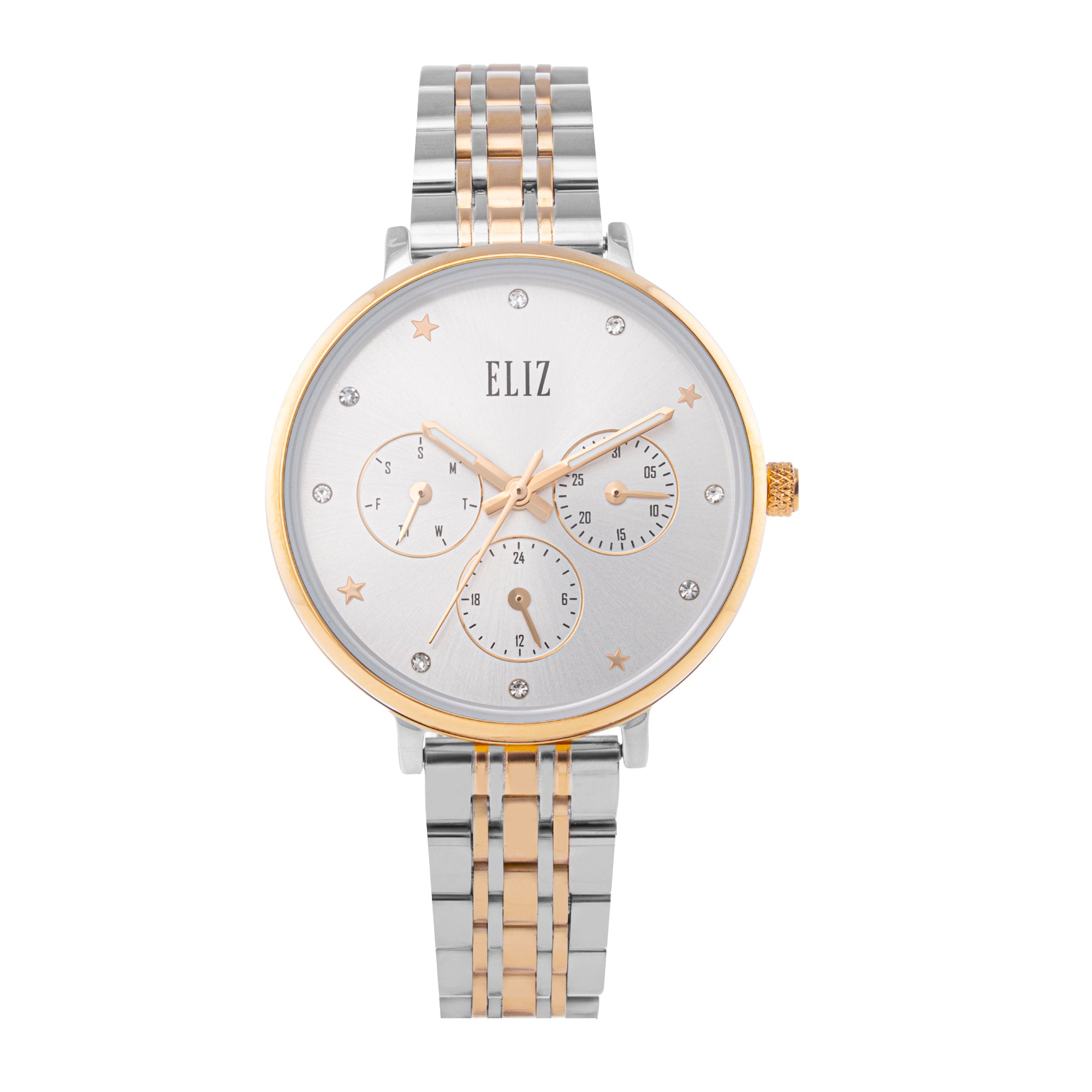 ELIZ ES8915L2USU SS Caseback & Band Multifunction Women's Watch