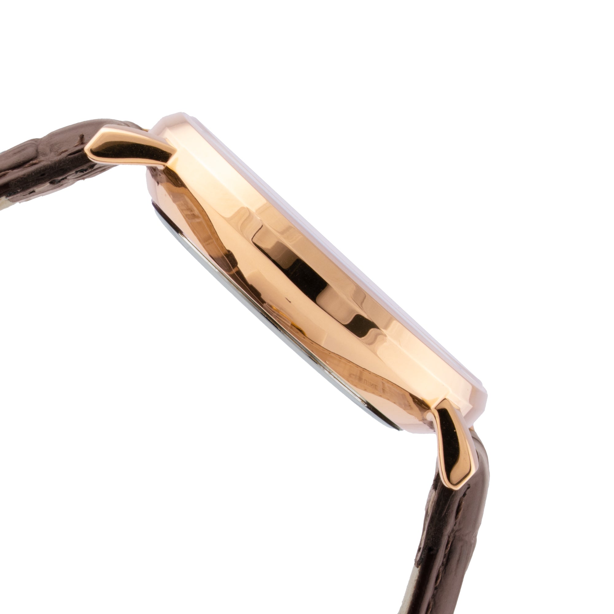 ELIZ ES8926G1RNO SS Caseback & Leather Strap Multifunction Men's Watch