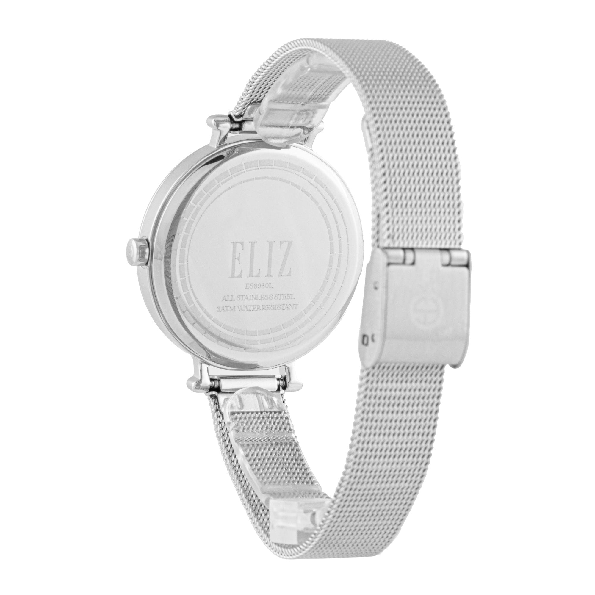 ELIZ ES8930L2SSS SS Case & Mesh Strap 2-Hands Women's Watch