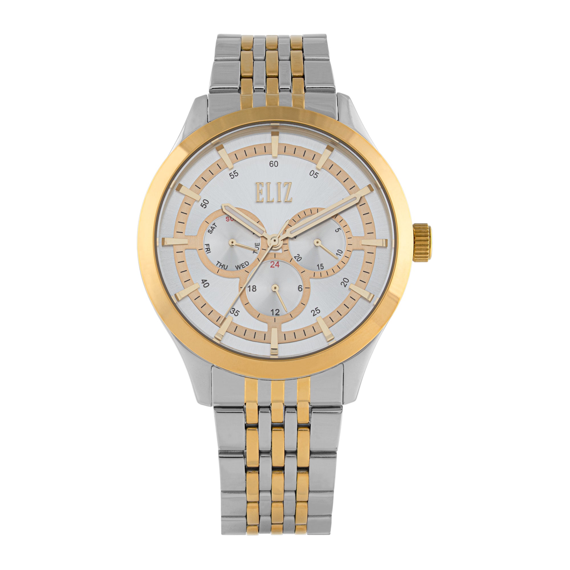 ELIZ ES8933G2TST SS CASE & BAND MULTIFUNCTION MEN'S WATCH