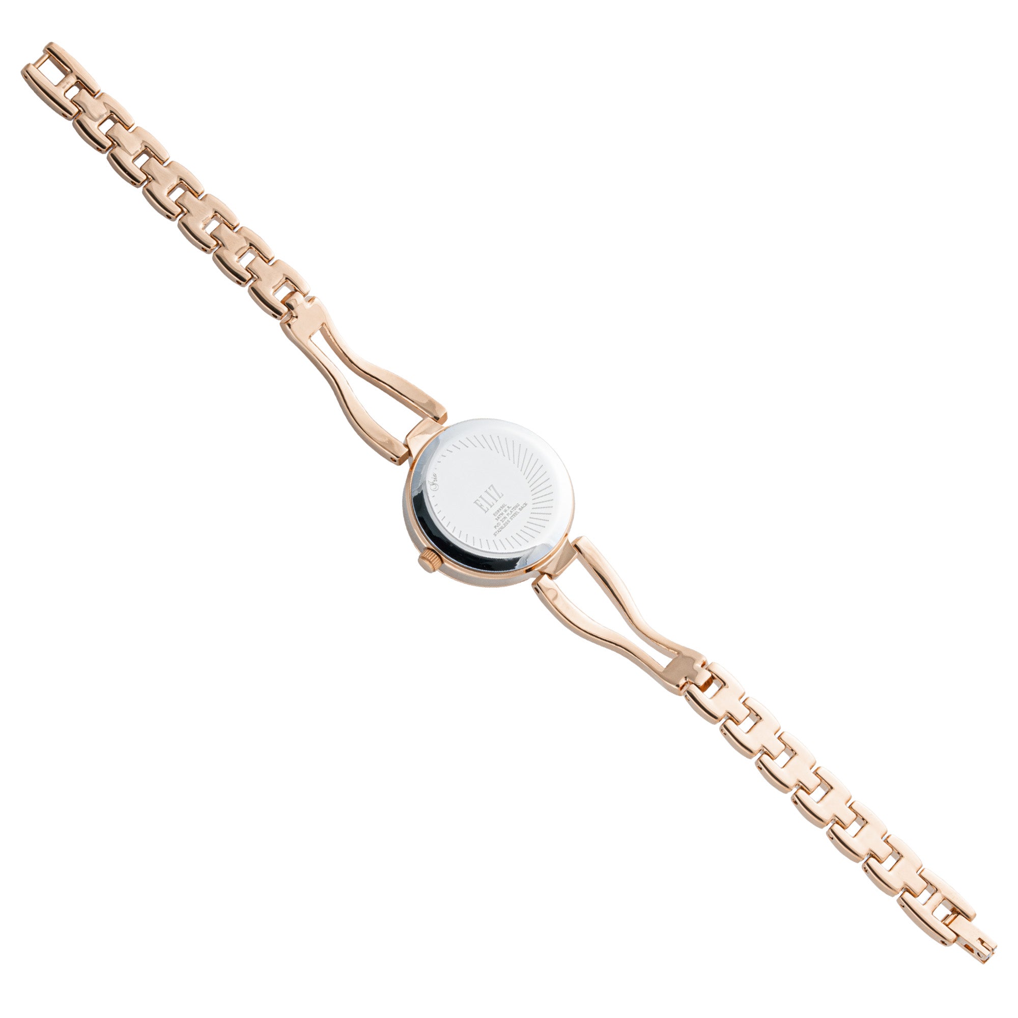 ELIZ ES8936L2RBR METAL CASE AND BRACELET THREE-HANDS WOMEN'S WATCH