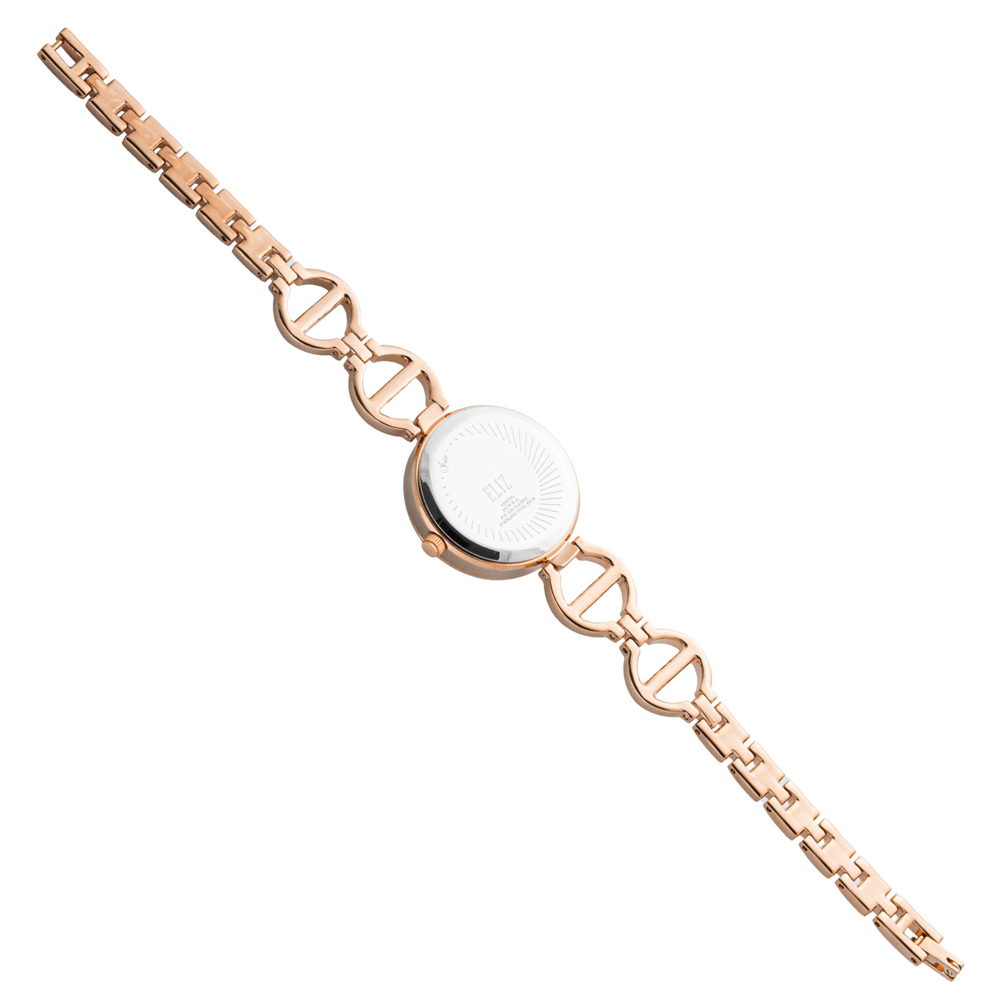 ELIZ ES8939L2RBR METAL CASE AND BRACELET THREE-HANDS WOMEN'S WATCH