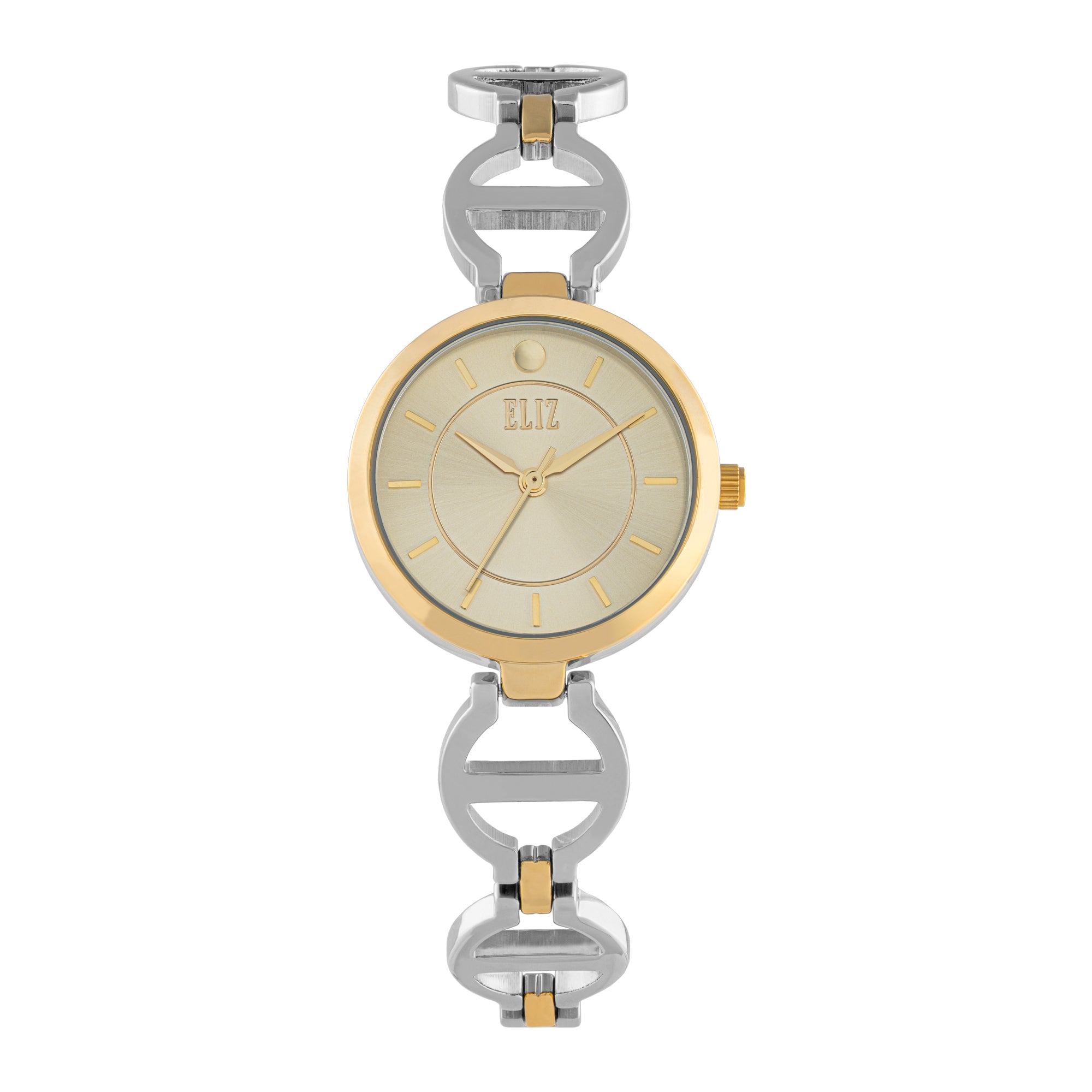 ELIZ ES8939L2TCT METAL CASE AND BRACELET THREE-HANDS WOMEN'S WATCH