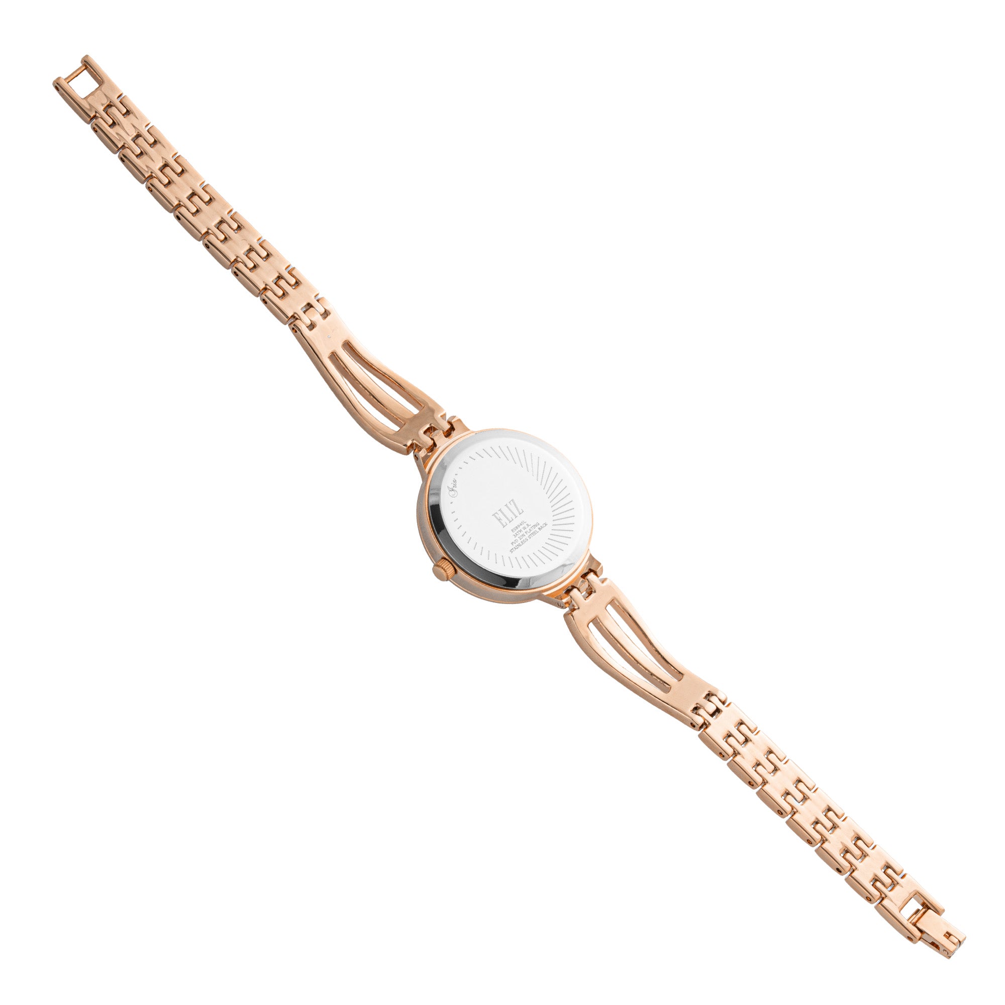 ELIZ ES8940L2RPR METAL CASE AND BRACELET THREE-HANDS WOMEN'S WATCH
