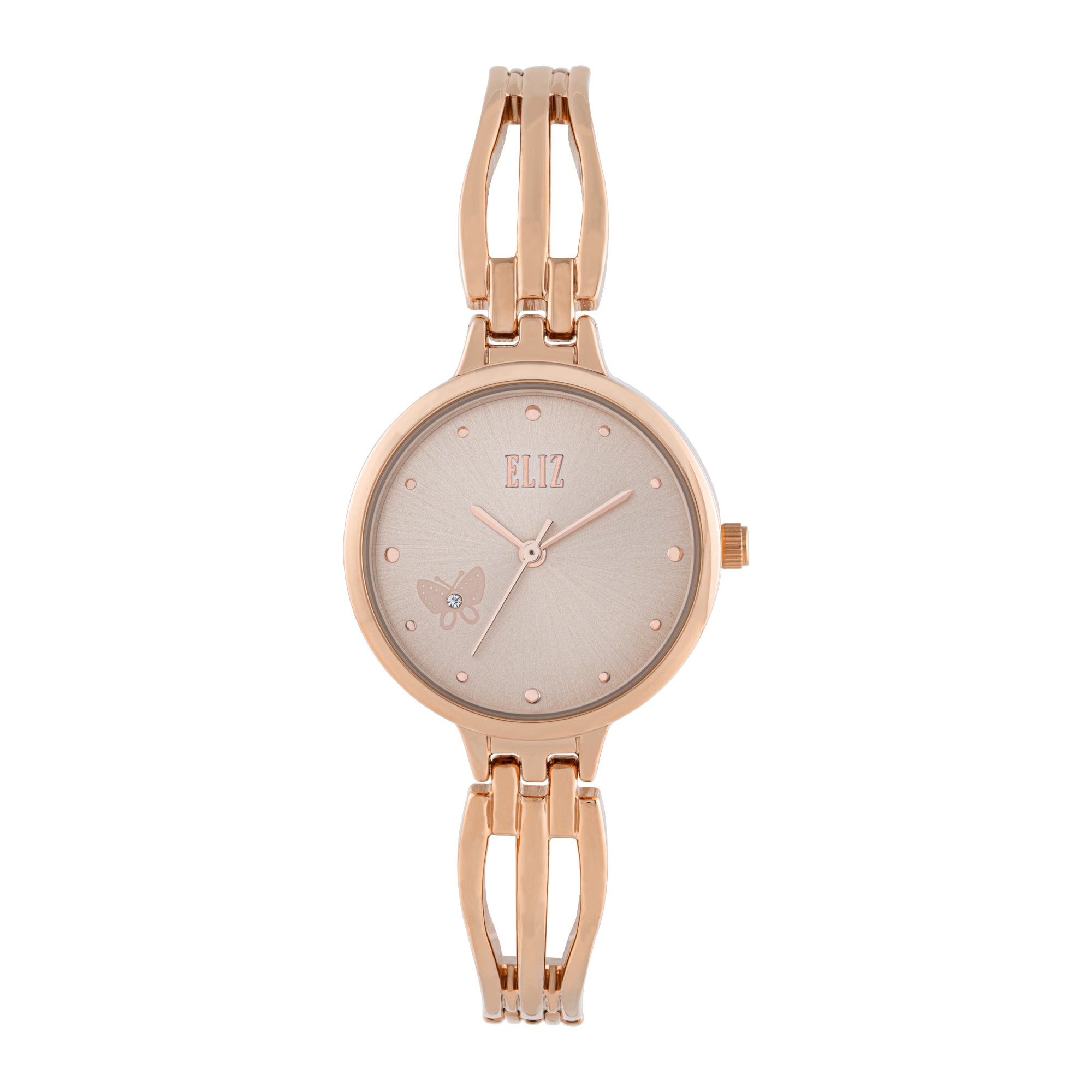 ELIZ ES8940L2RPR METAL CASE AND BRACELET THREE-HANDS WOMEN'S WATCH