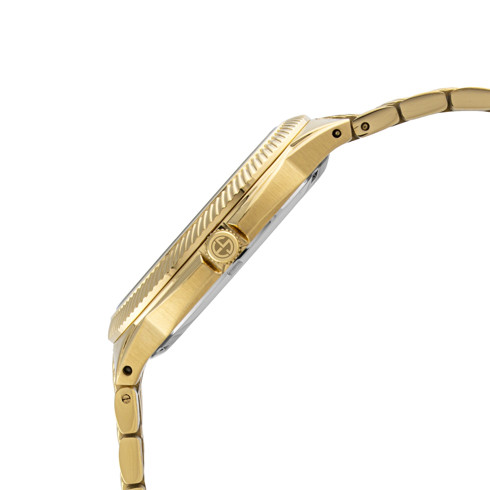 ELIZ ES8943G2GSG SS Case & Band Calendar Men's Watch