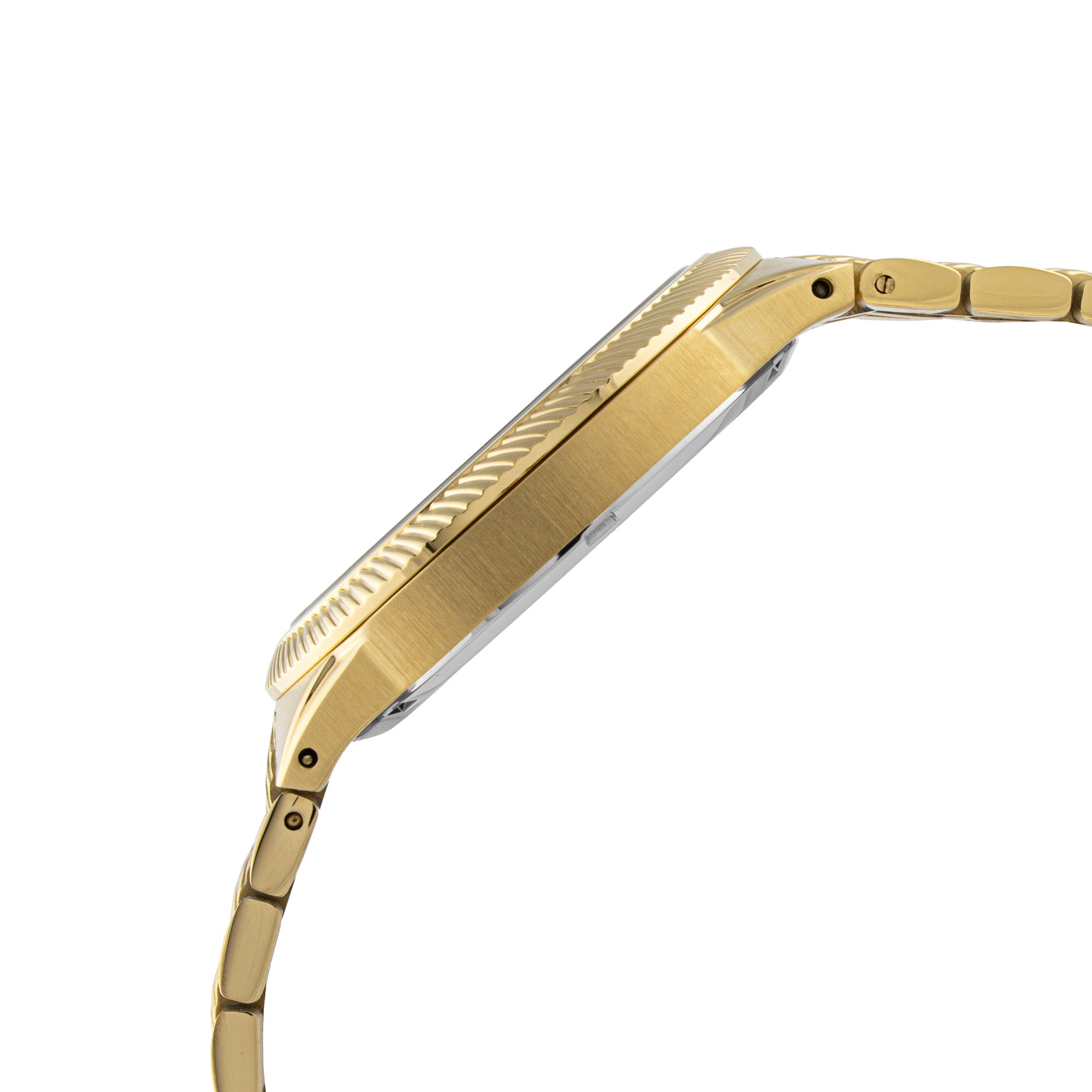 ELIZ ES8943G2GSG SS Case & Band Calendar Men's Watch