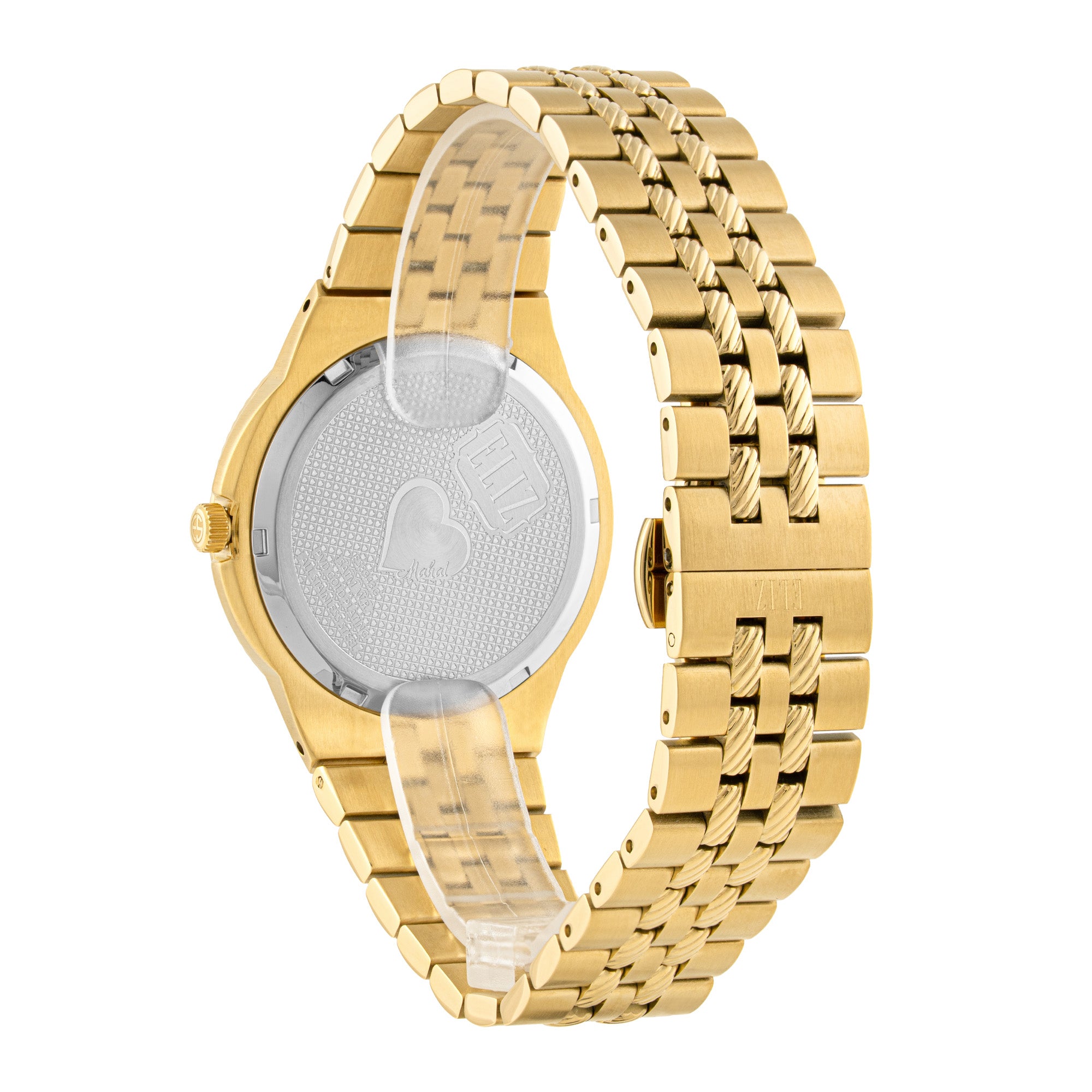 ELIZ ES8943G2GSG SS Case & Band Calendar Men's Watch