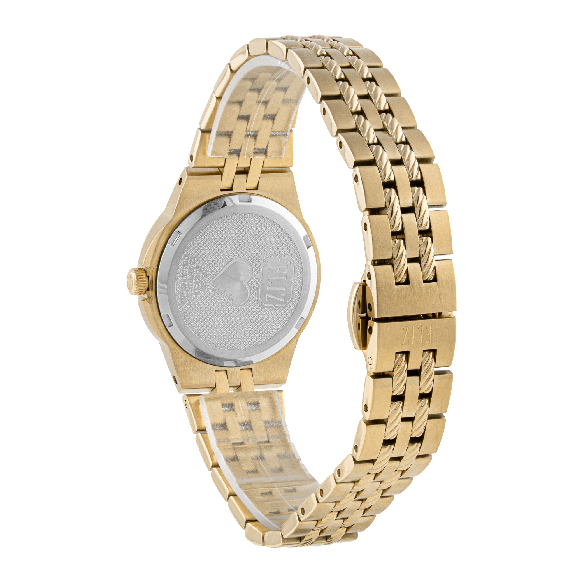 ELIZ ES8943L2GSG SS Case & Band Calendar Women's Watch