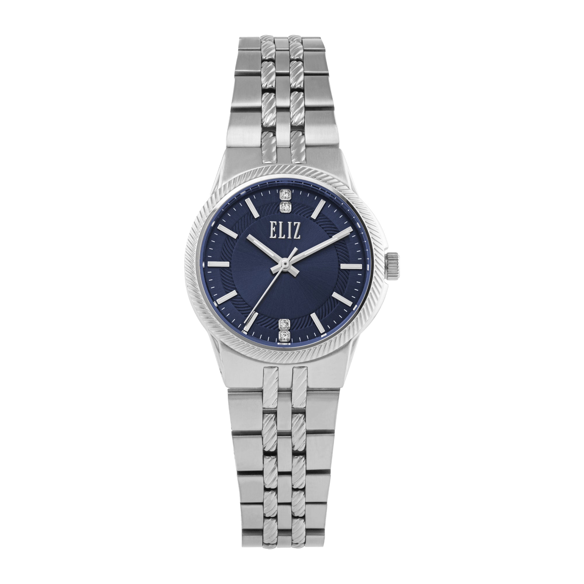 ELIZ ES8943L2SBS SS Case & Band Calendar Women's Watch