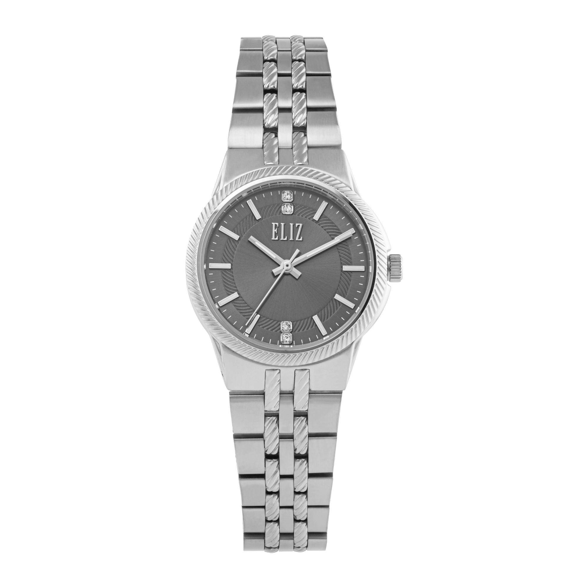 ELIZ ES8943L2SGS SS Case & Band Calendar Women's Watch