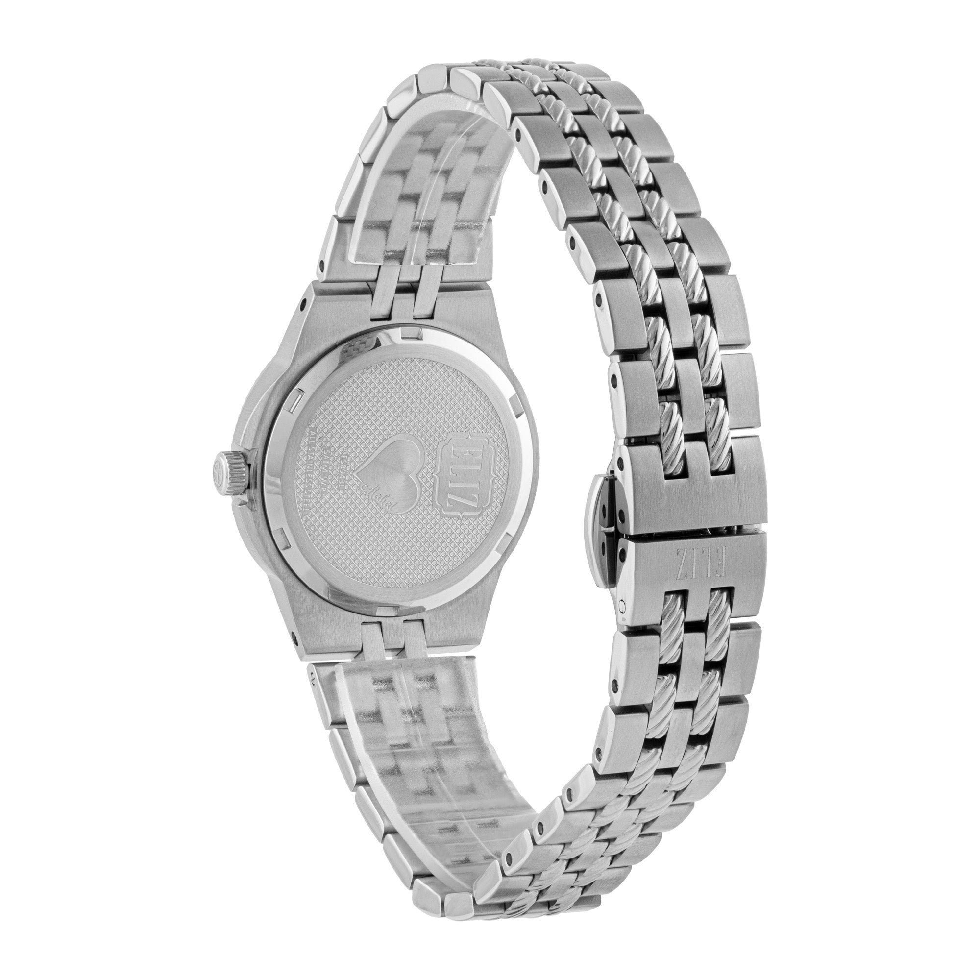 ELIZ ES8943L2SGS SS Case & Band Calendar Women's Watch