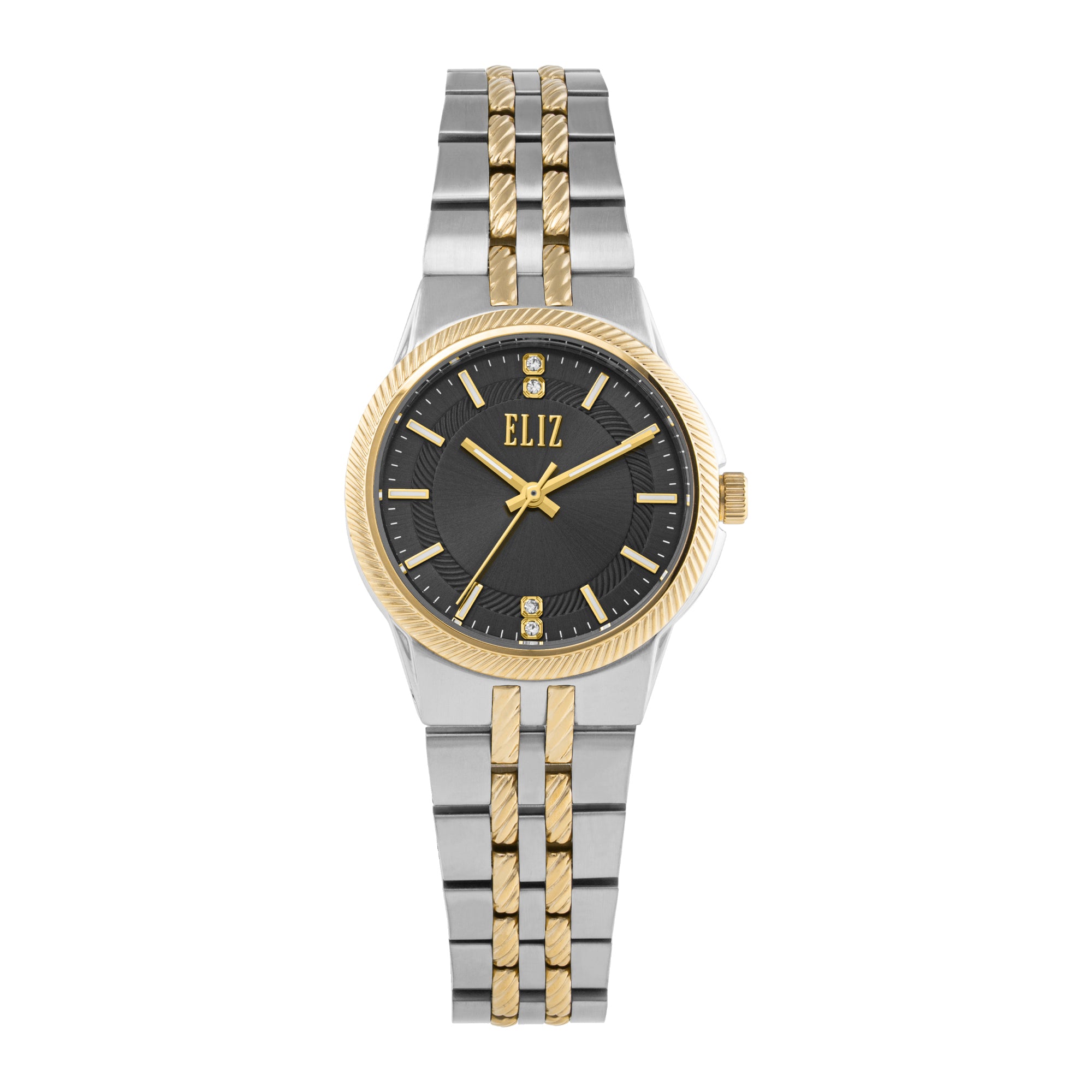 ELIZ ES8943L2TNT SS Case & Band Calendar Women's Watch