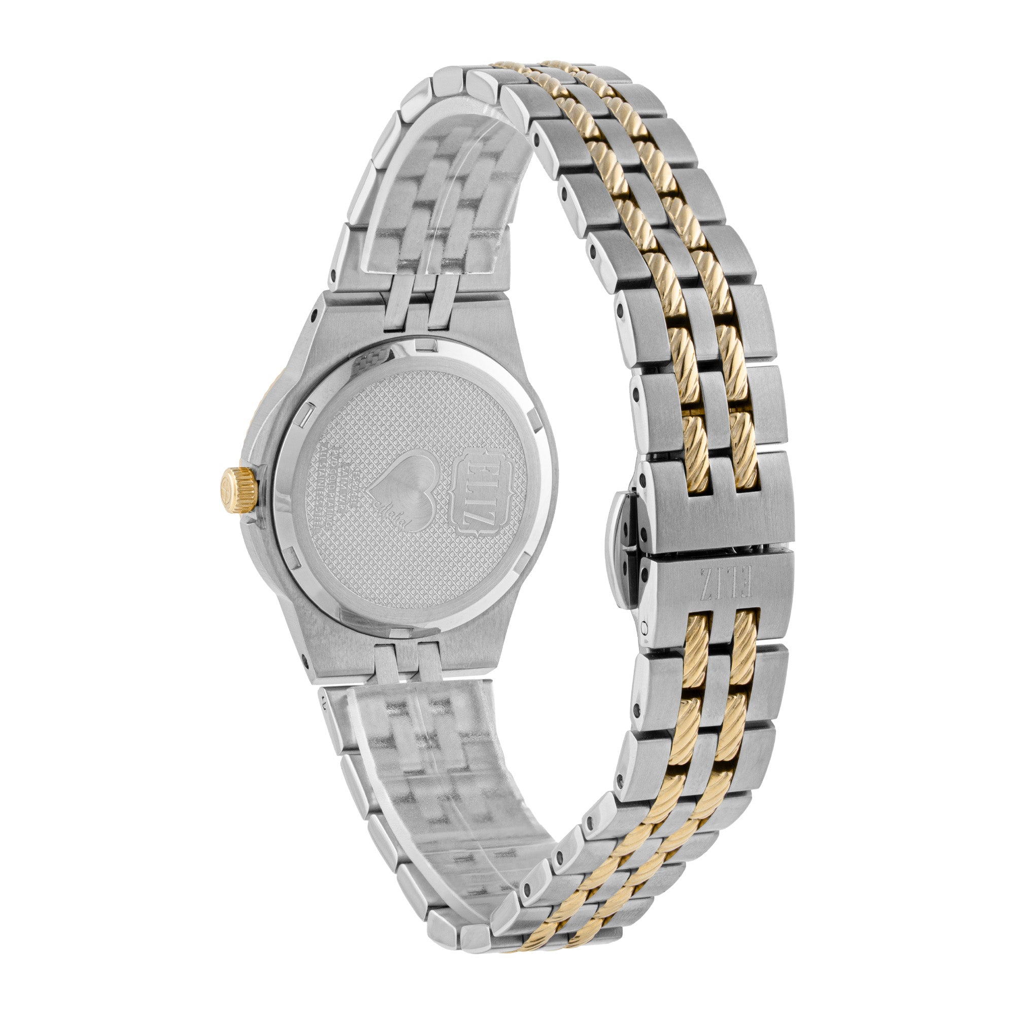 ELIZ ES8943L2TNT SS Case & Band Calendar Women's Watch